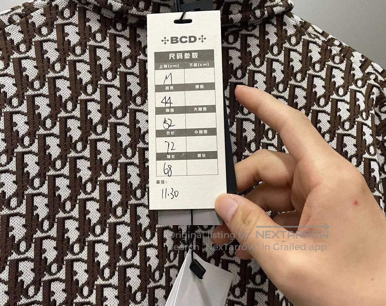 Dior Dior Brown Monogram Long Sleeve Shirt. Size XS / US 0-2 / IT 36-38 - 6 Thumbnail