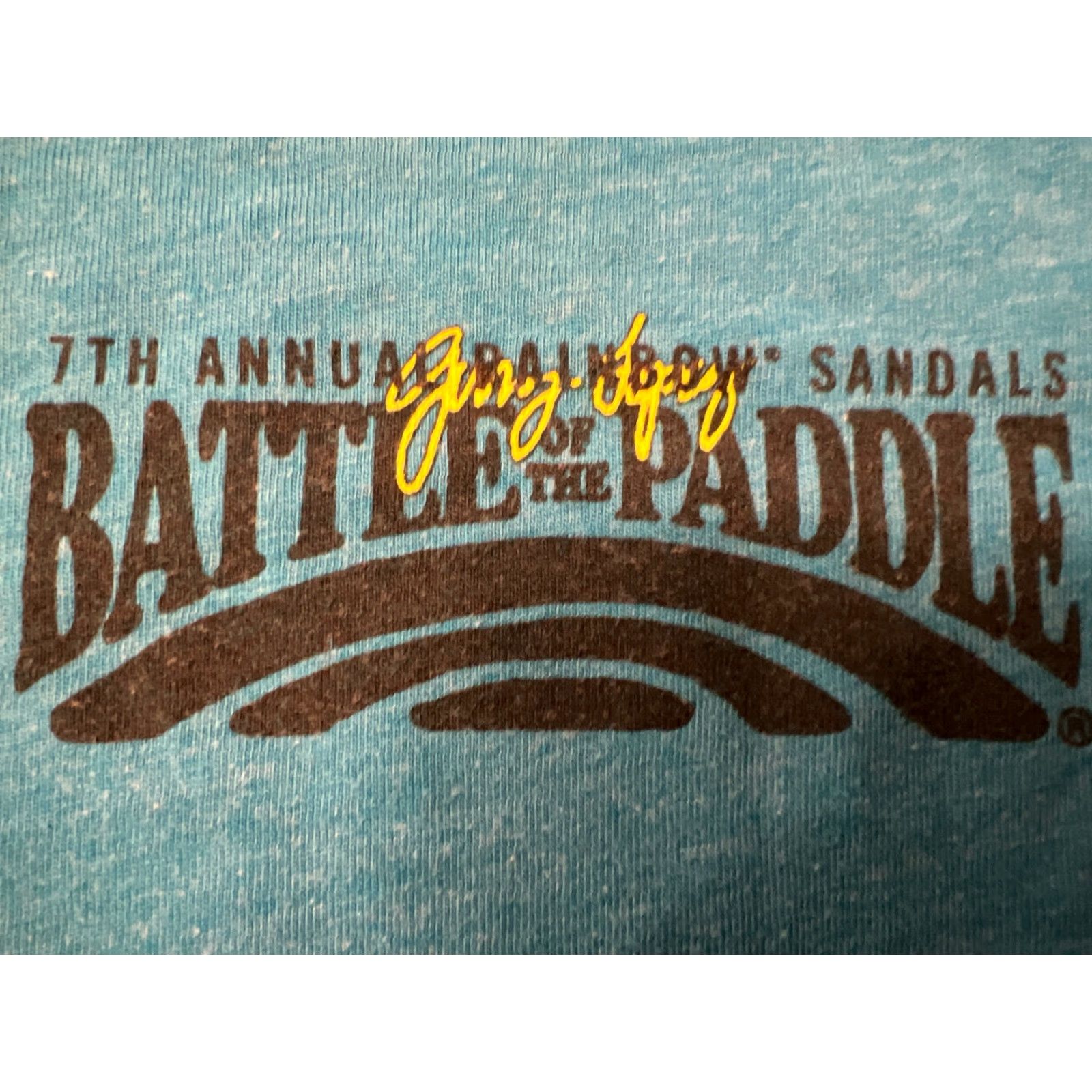Next Level VINTAGE Next Level Shirt Mens L Blue 7th Annual Rainbow Sandals Battle of the Paddle Gerry Lopez Canoe Paddles Logo Graphic T-Shirt Size US L / EU 52-54 / 3 - 3 Thumbnail