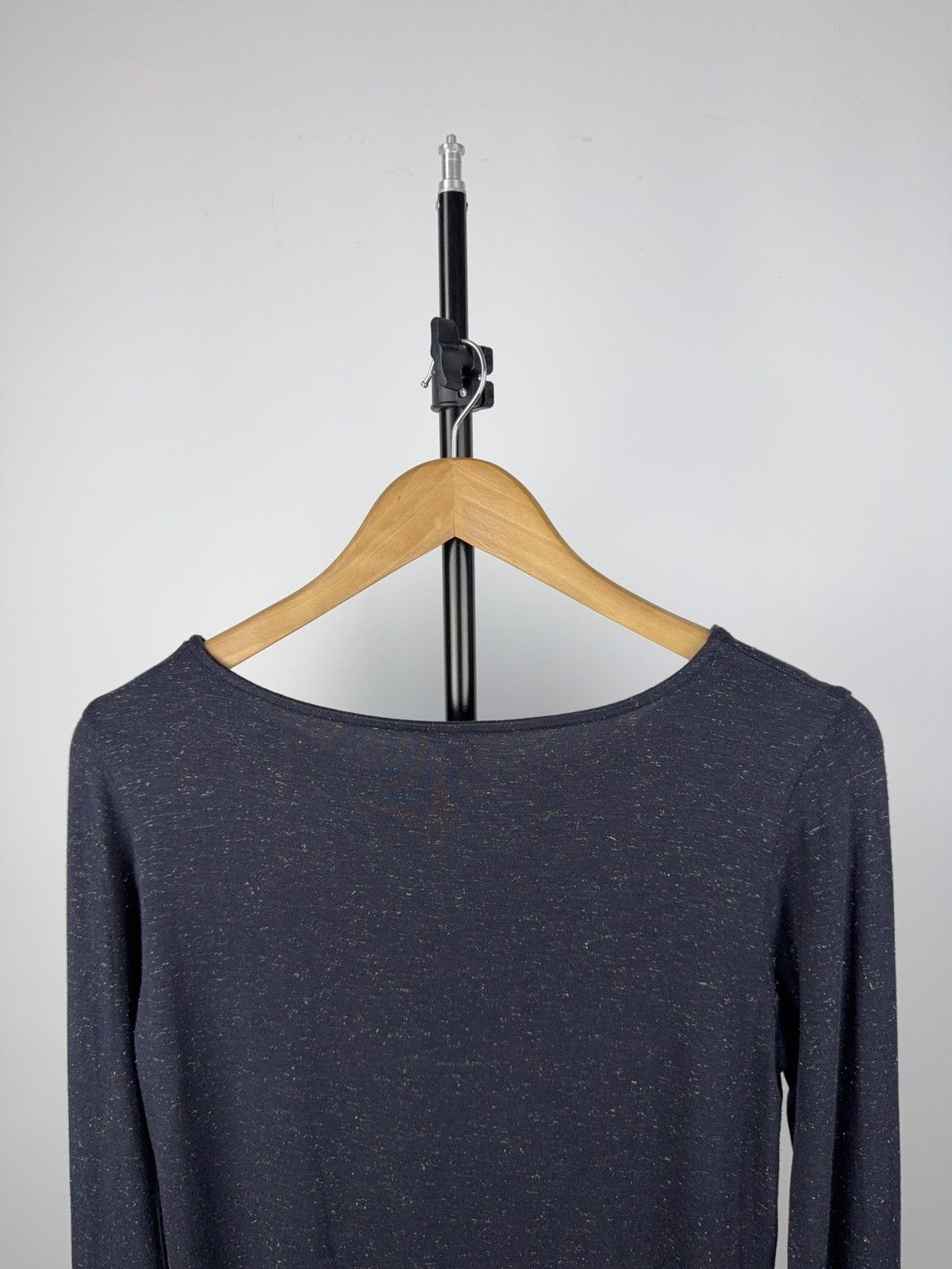 Armani × Designer Armani Jeans Navy Gold Speckled Long Sleeve Top Size M / US 6-8 / IT 42-44 - 7 Thumbnail