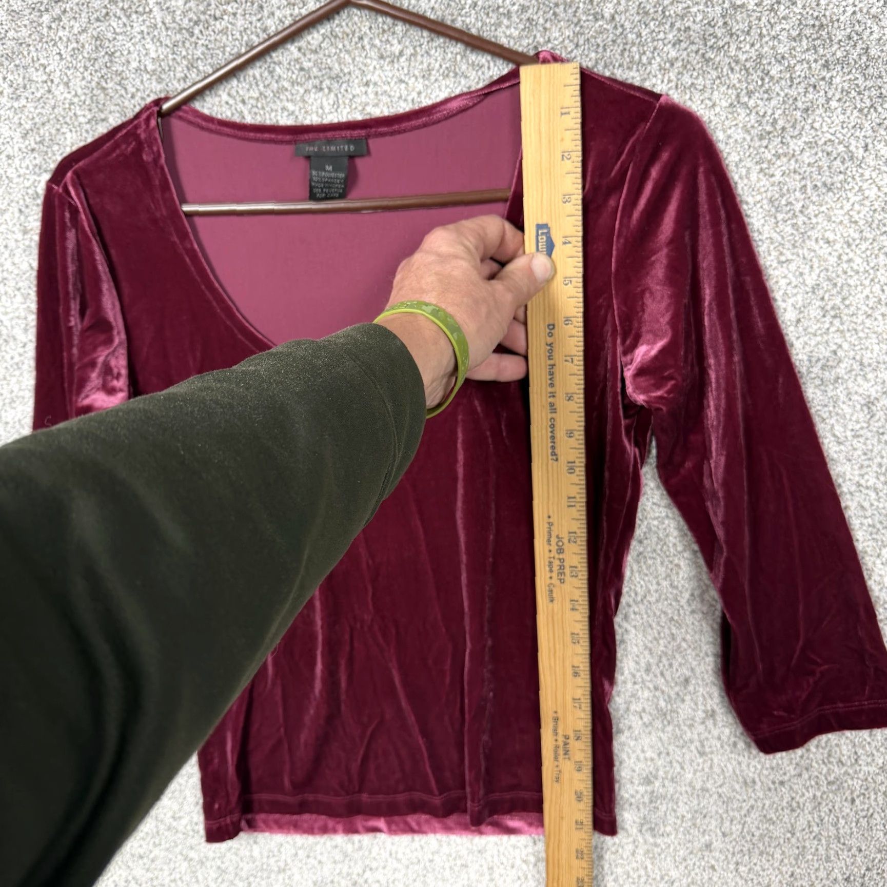 Vintage VINTAGE The Limited Velvet Top M Burgundy Whimsigoth Indie Sleaze Grunge Shirt Women Size M / US 6-8 / IT 42-44 - 2 Thumbnail