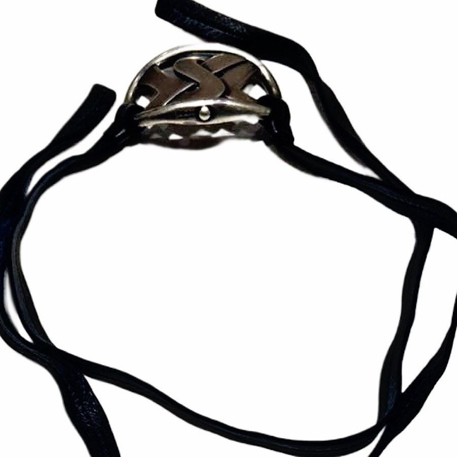 Yves Saint Laurent Authentic YSL Rive Gauche Logo Plate Double Wrap bracelet Size ONE SIZE - 5 Thumbnail