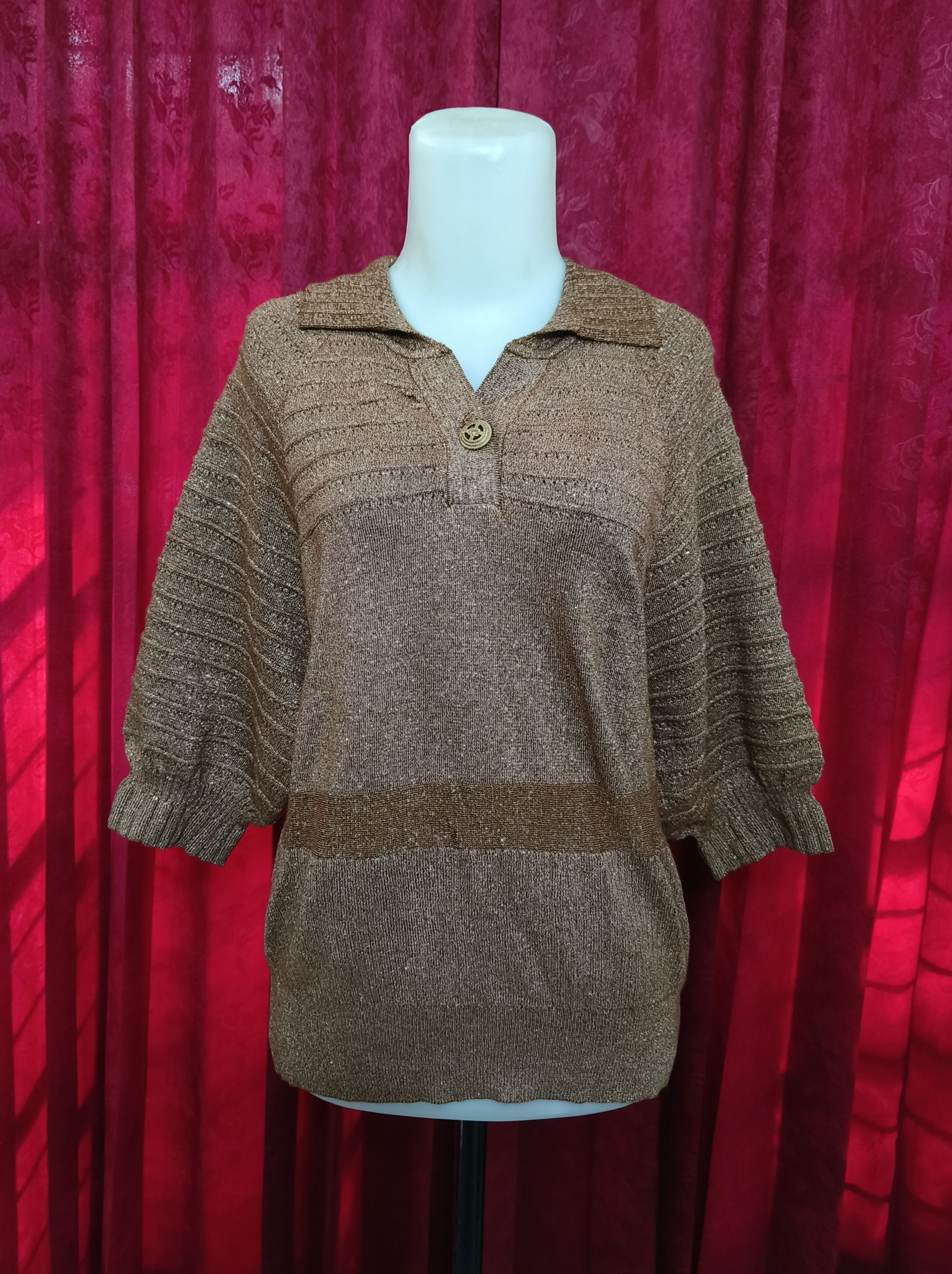 Karl Lagerfeld Vintage KARL LAGERFELD Women's Knit Viscose Sweater Blouse Size L / US 10 / IT 46 - 8 Thumbnail