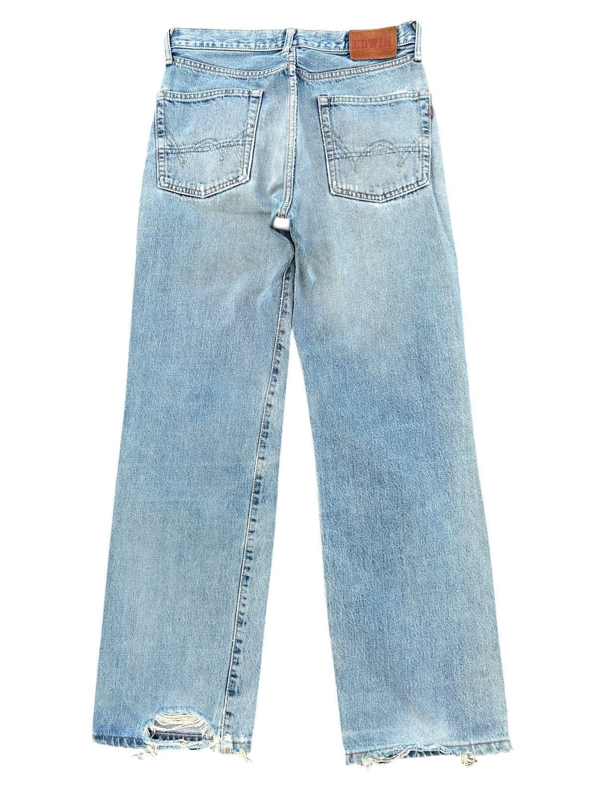 Kapital VINTAGE EDWIN 505X SELVEDGE DISTRESSED DENIM JEANS Size US 29 - 4 Thumbnail