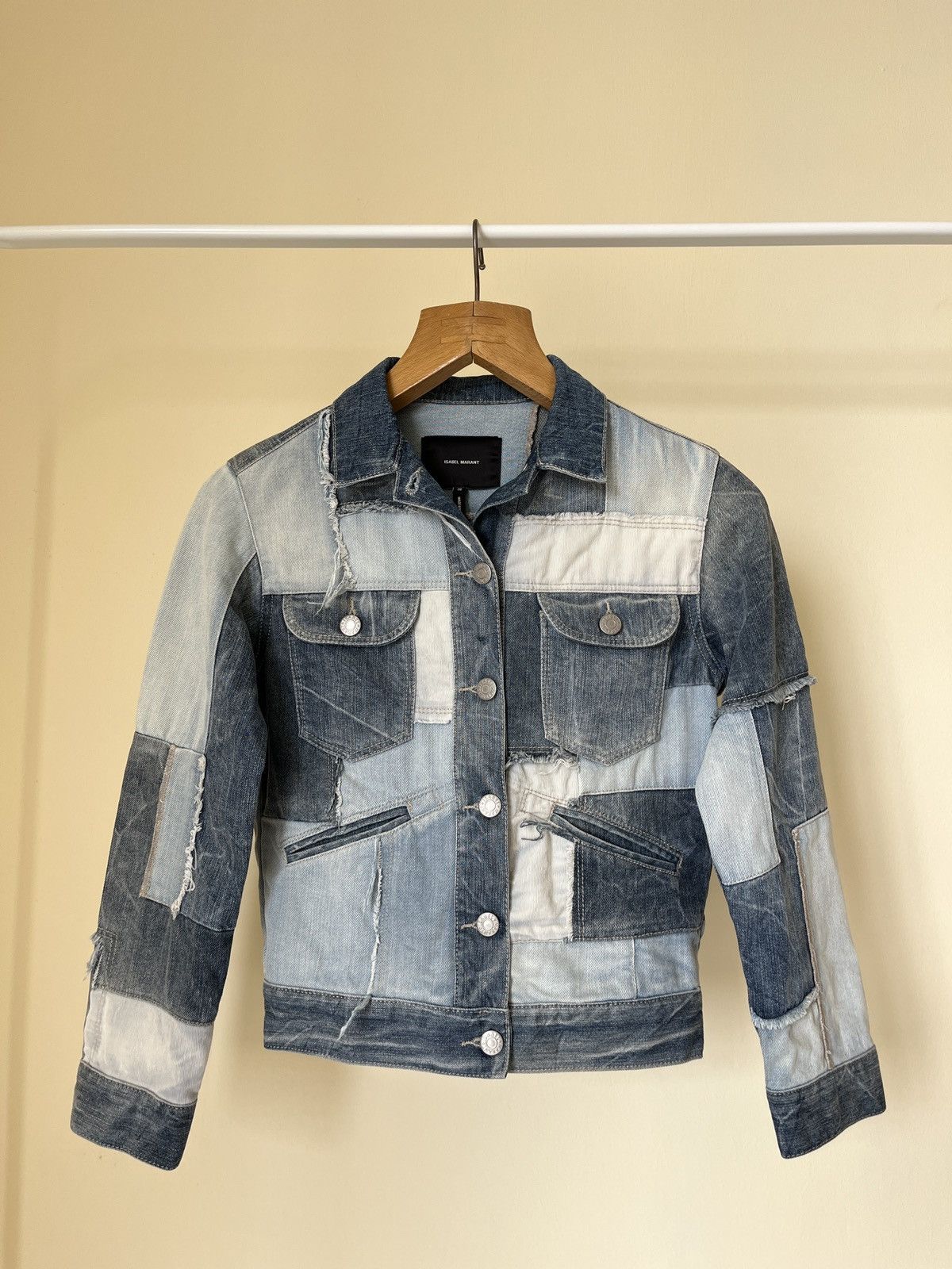 Isabel Marant Isabel Marant Patchwork Denim Jacket Size S / US 4 / IT 40 - 1 Thumbnail