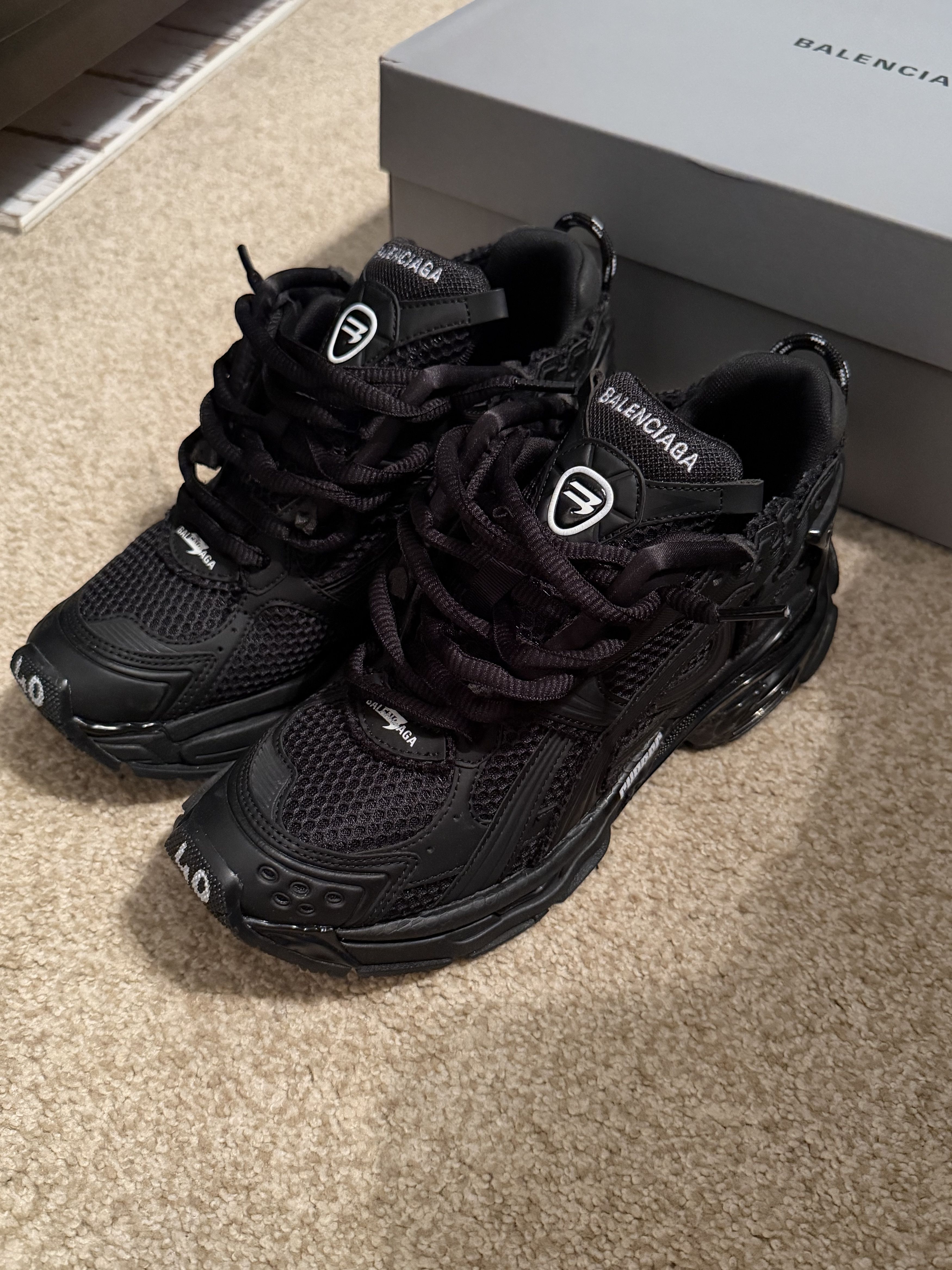 Balenciaga Balenciaga Runners Matte Black Size US 7.5 / EU 40-41 - 5 Thumbnail