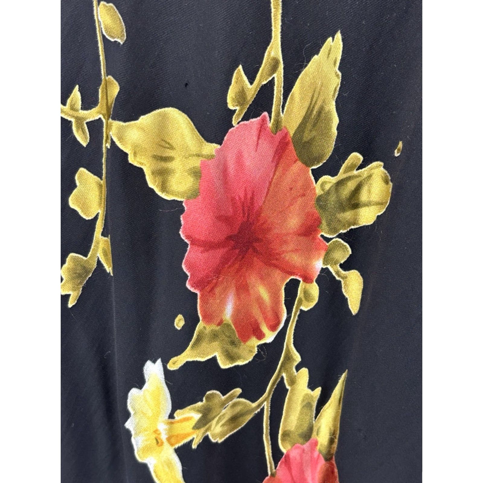 Vintage VINTAGE Patra Women's Midi Dress Silk Blend Black Floral Fairy Sleeveless Party Formal Sz 6 Size M / US 6-8 / IT 42-44 - 4 Thumbnail
