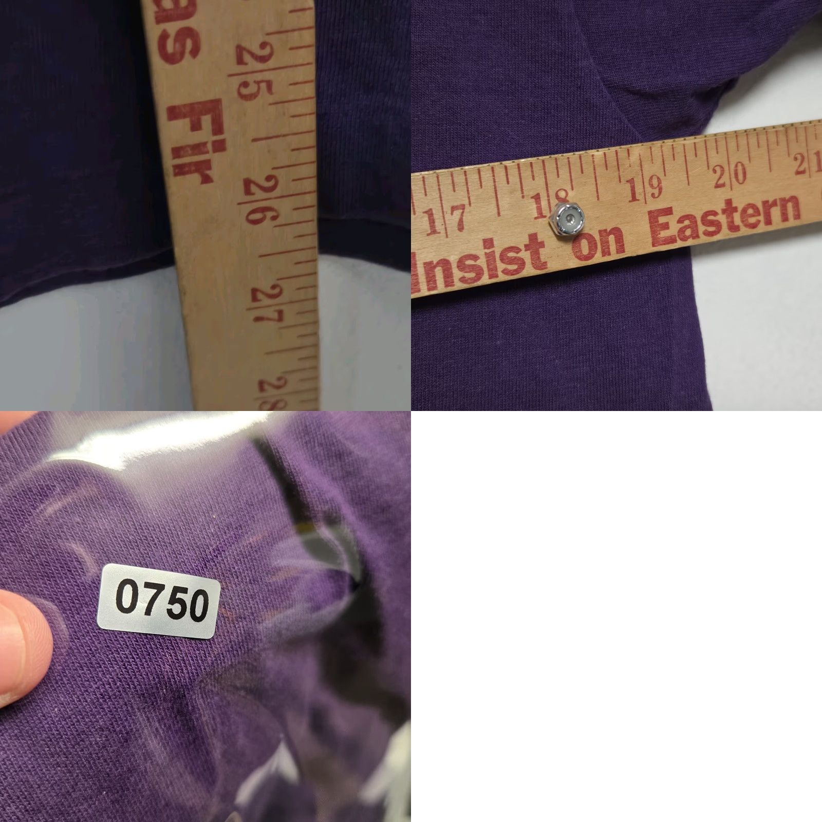 Reebok VINTAGE Reebok Shirt Mens Medium Purple Single Stitch Tee 90s Logo Graphic Crew Neck Short Sleeve Cotton Size US M / EU 48-50 / 2 - 8 Thumbnail