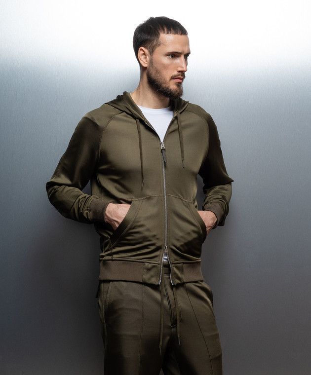 Tom Ford o1w1db10125 JDL012 Hoodie in Khaki Size US S / EU 44-46 / 1 - 2 Thumbnail