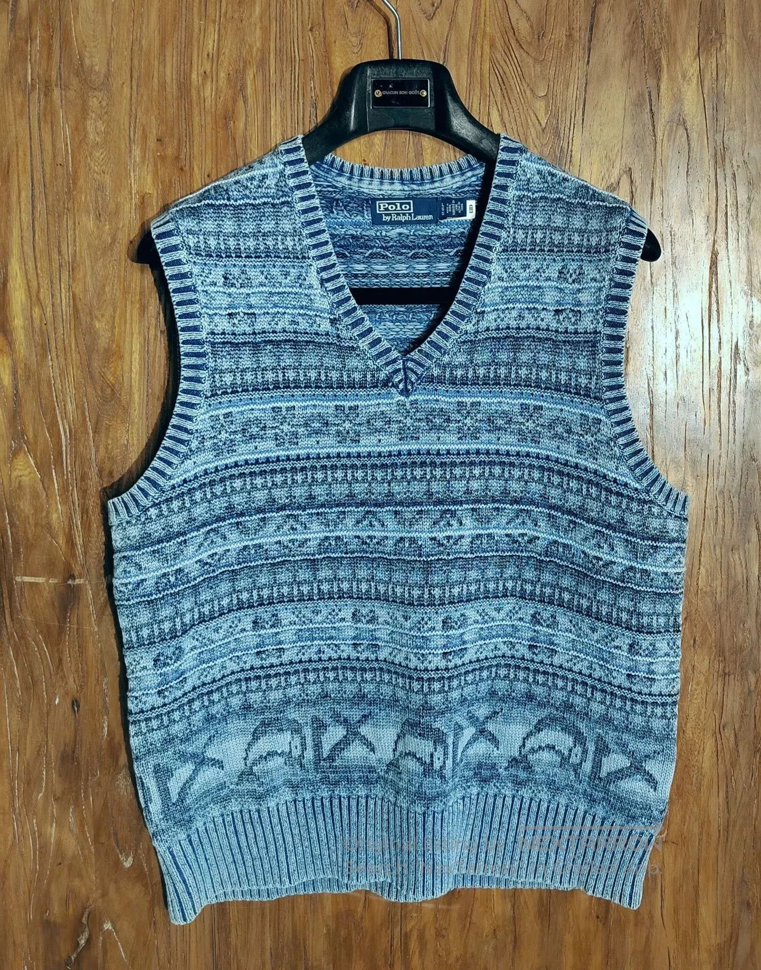 Polo Ralph Lauren Ralph Lauren Knitted Vest in Blue Stripes. Size US L / EU 52-54 / 3 - 1 Thumbnail