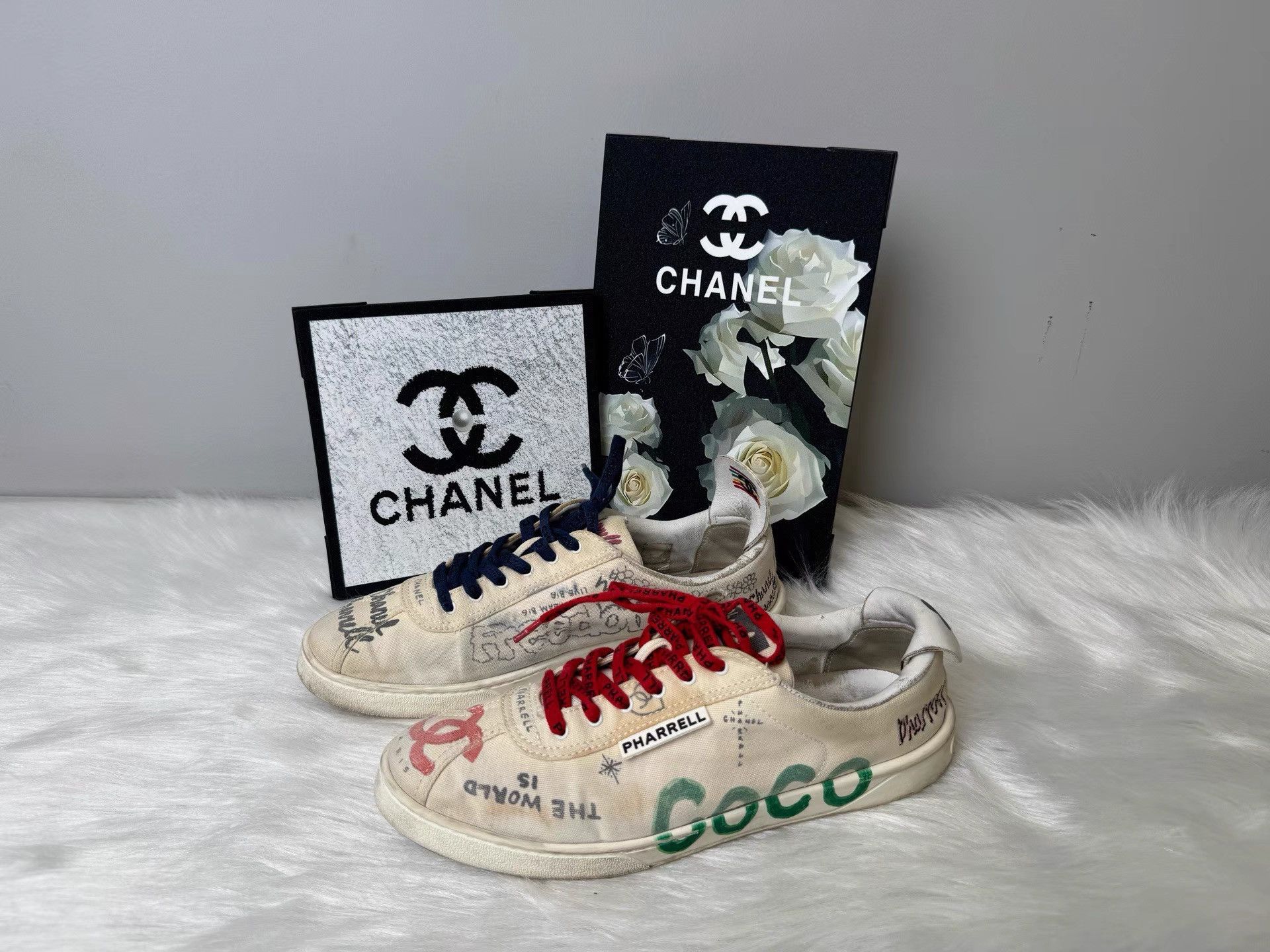 Chanel Chanel Pharrell Williams Graffiti Sneakers K36 Size US 10 / EU 43 - 1 Thumbnail