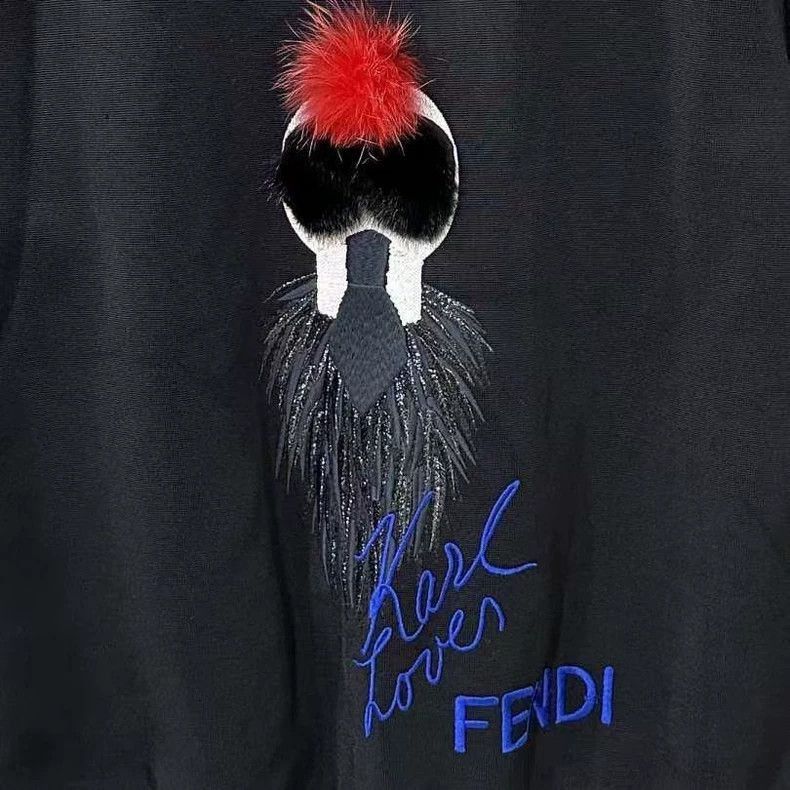 Fendi FENDI Signature Black Sweatshirt with Design Size L / US 10 / IT 46 - 4 Thumbnail