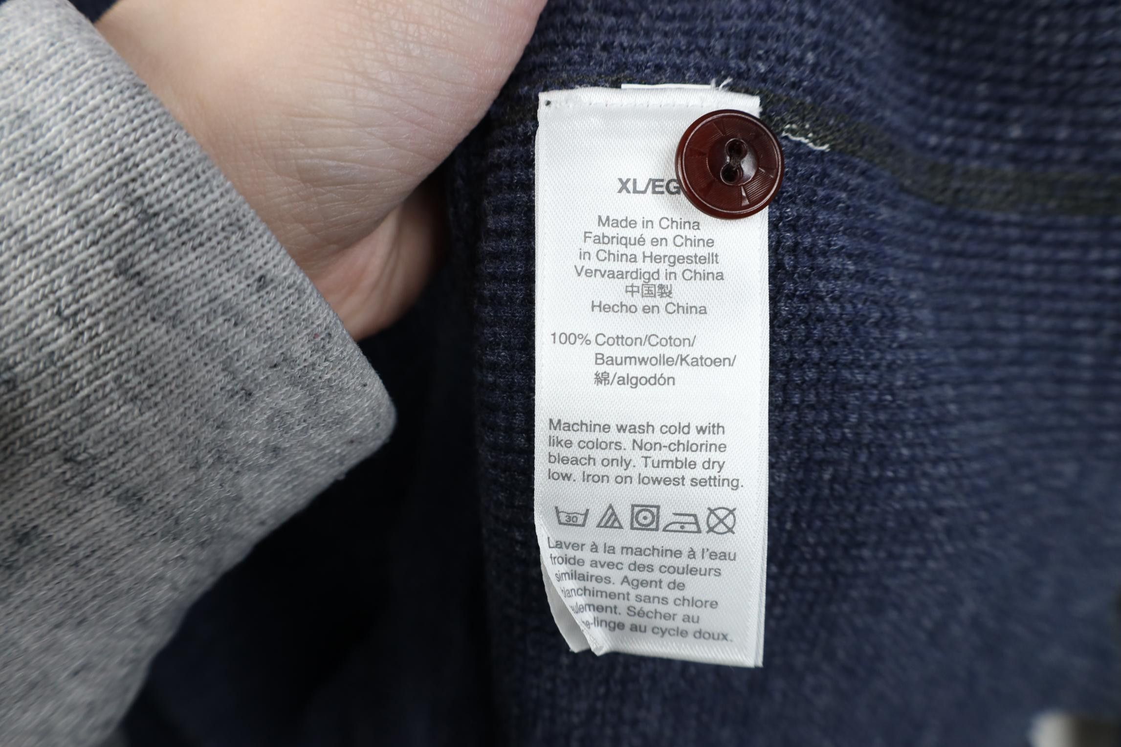 Wallace & Barnes Wallace & Barnes Waffle Knit Long Sleeve Henley T-Shirt Size US XL / EU 56 / 4 - 9 Thumbnail