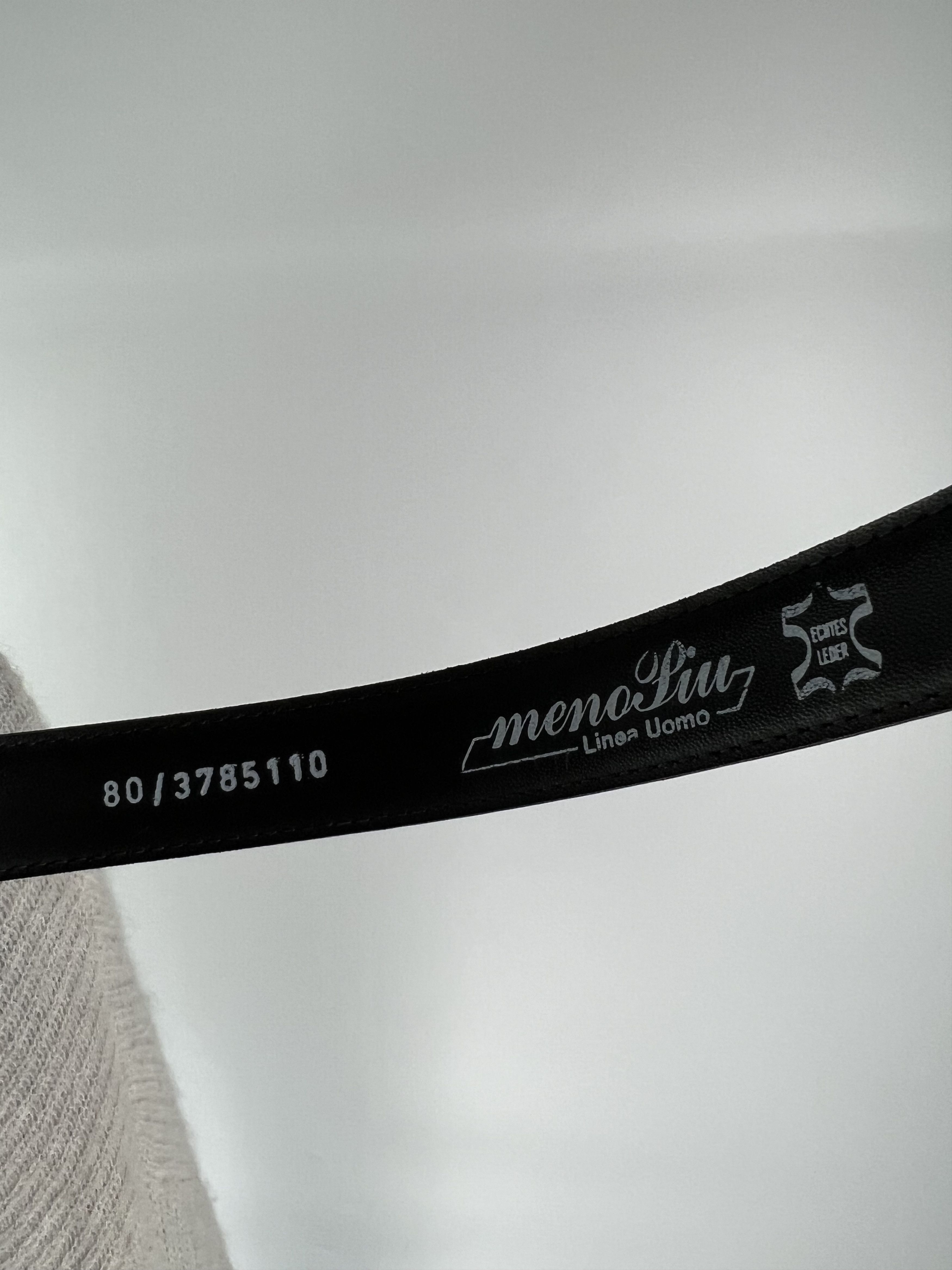 Designer × Vintage Vintage Black Leather Belt Size 80 Size ONE SIZE - 6 Thumbnail