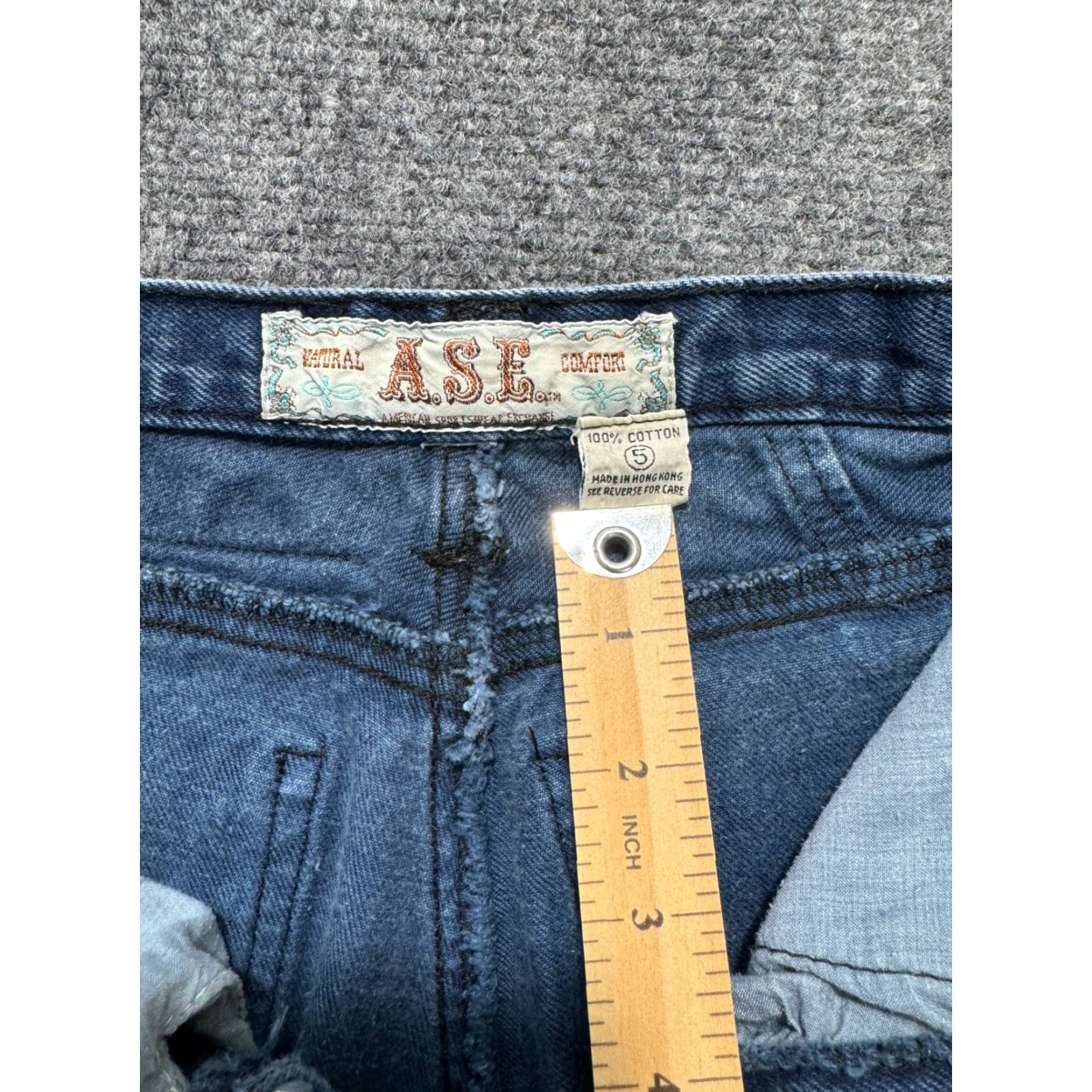 Vintage VINTAGE High Waisted American Sportswear Exchange Jeans Size 5 Women Blue Denim Cotton Hip Rise Tapered A.E.S. Juniors Jeans Mens? Size 27" / US 4 / IT 40 - 5 Thumbnail