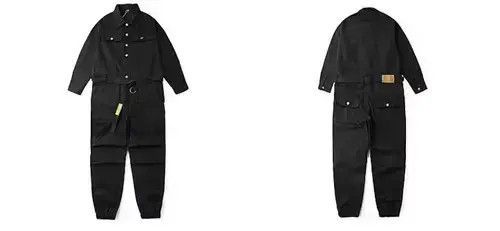 Other 21SS Indigo Union Japan Black Worker Junpsuits Size US 33 - 3 Thumbnail