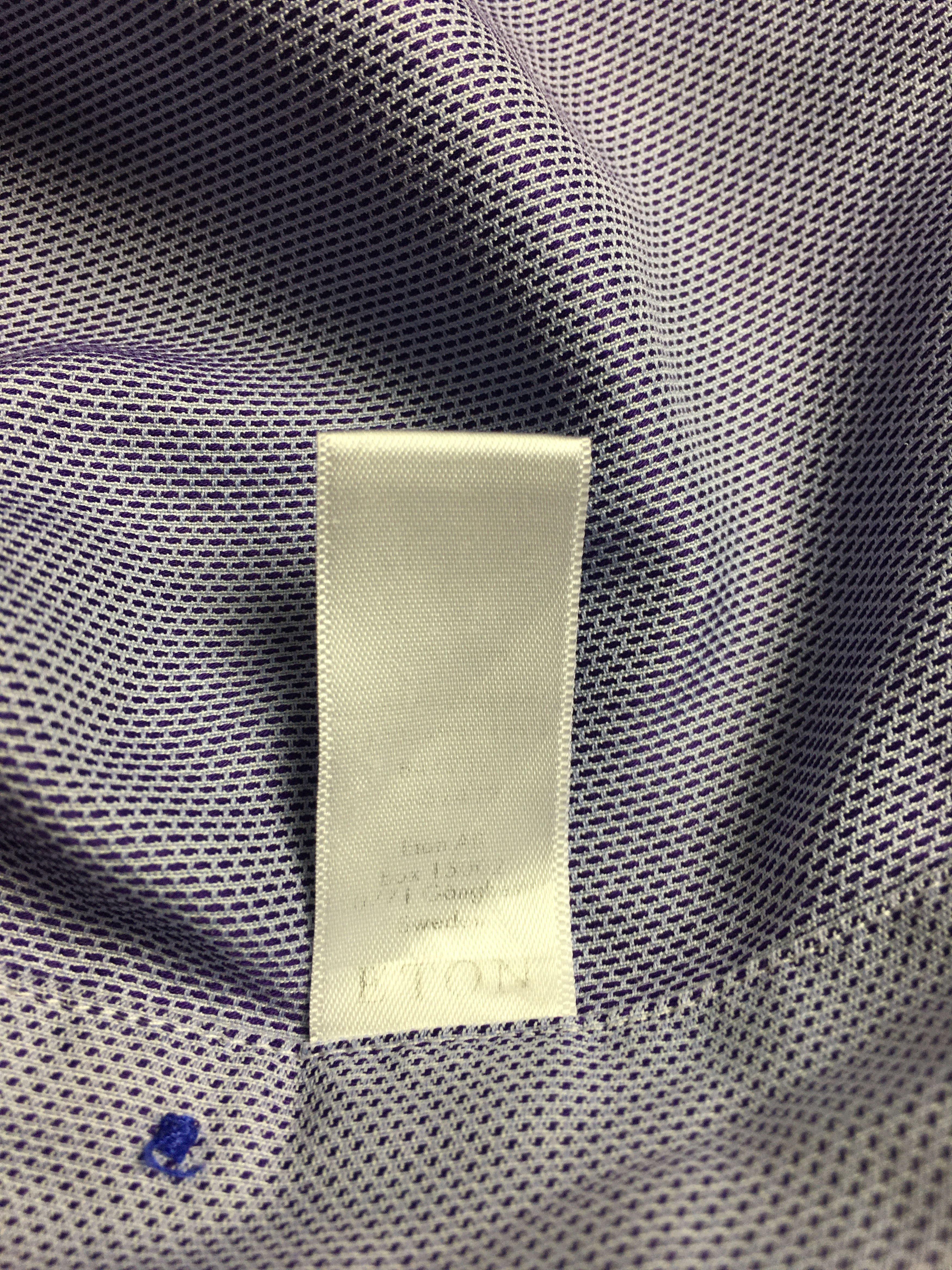 Eton ETON Long Sleeve Mens Blue Dress Shirt 41/16 Size 42S - 7 Thumbnail