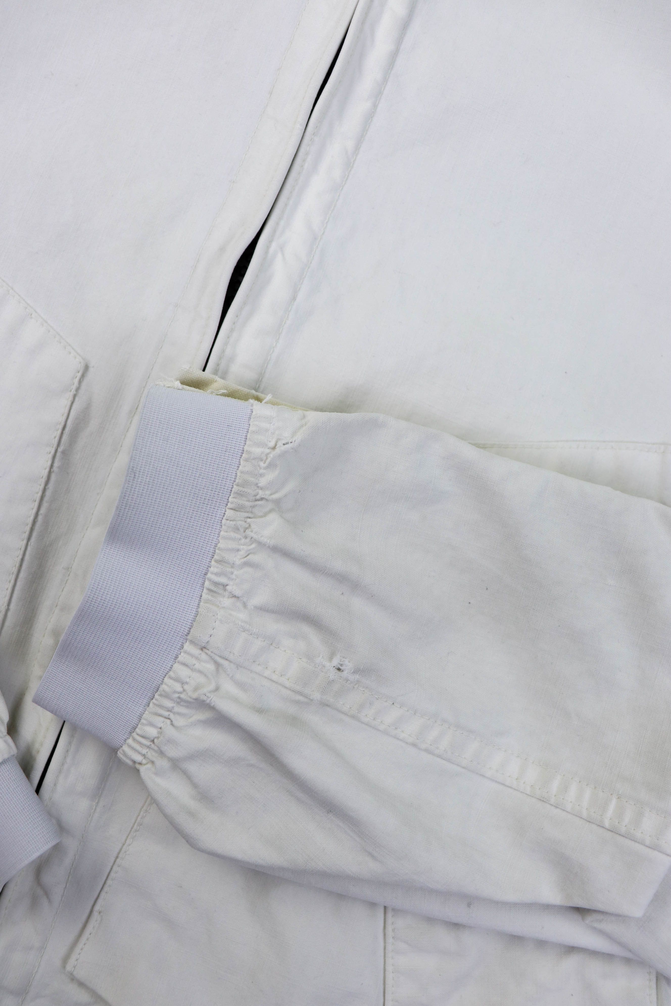 Stone Island Vintage Stone Island 06 White Laminated Cotton Hooded Jacket Size US L / EU 52-54 / 3 - 11 Thumbnail