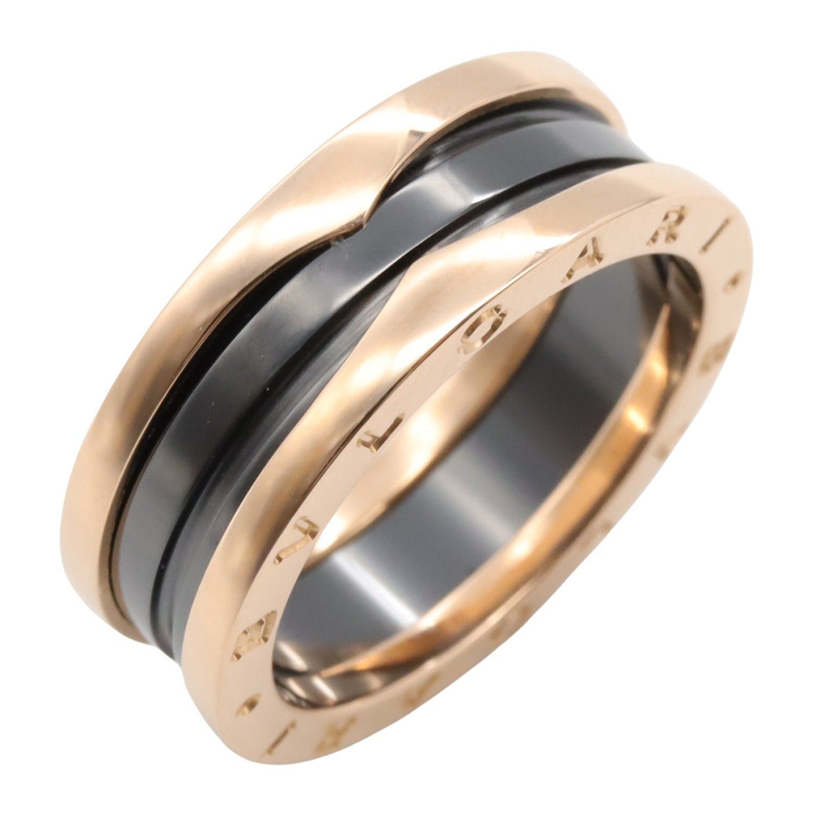 Bvlgari Bvlgari B Zero One Ring Ceramic K18Pg (Pink Gold) Black Size ONE SIZE - 1 Thumbnail