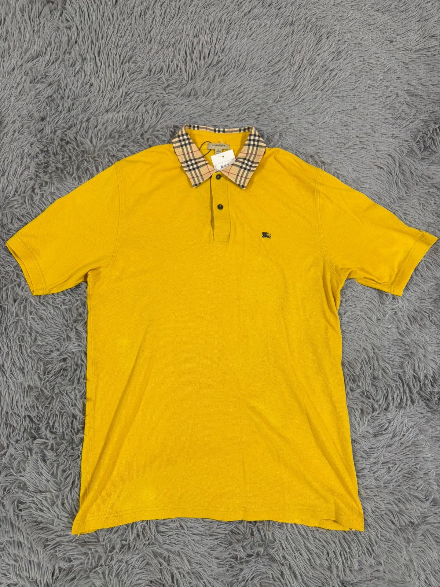 Burberry Burberry Plaid Yellow Polo m Men Size US M / EU 48-50 / 2 - 1 Thumbnail