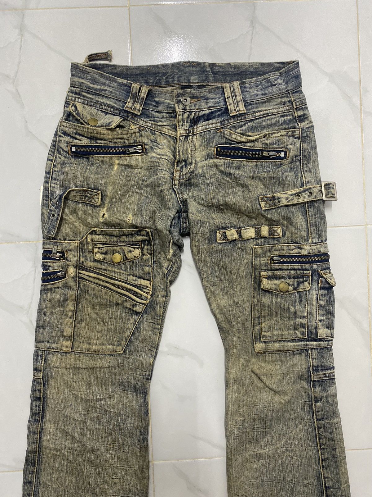 If Six Was Nine Semantic Design Mud Washed Distressed Punk Denim Size US 28 / EU 44 - 5 Thumbnail