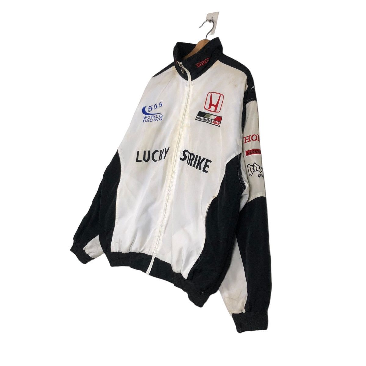 Hein Gericke 🔥VINTAGE BIKER JACKET RACING LUCKY STRIKE BIG LOGO Size US XXL / EU 58 / 5 - 4 Thumbnail