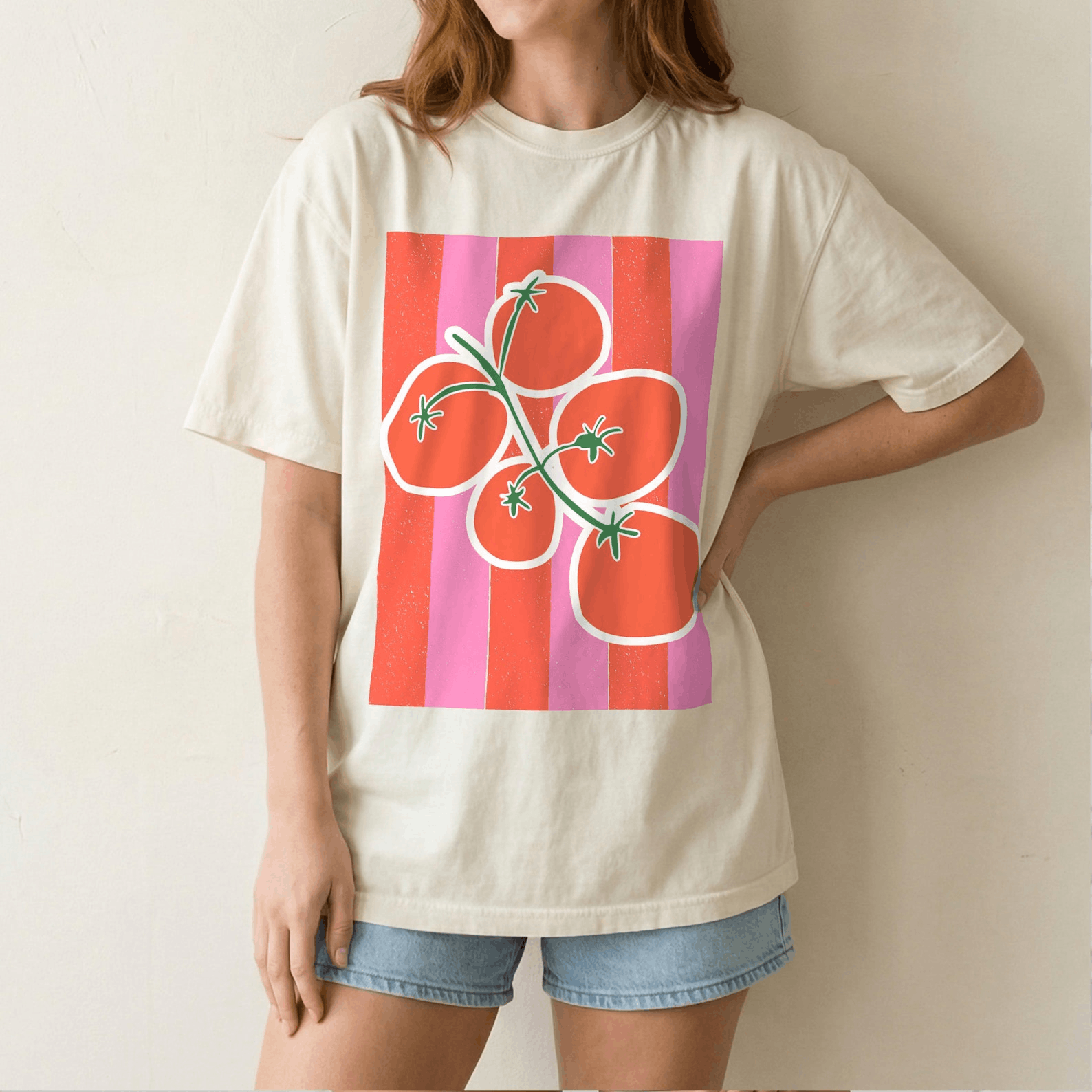 Other Tomato Graphic Tee – Summer Vibes Capri Coast T-Shirt Size L / US 10 / IT 46 - 2 Thumbnail