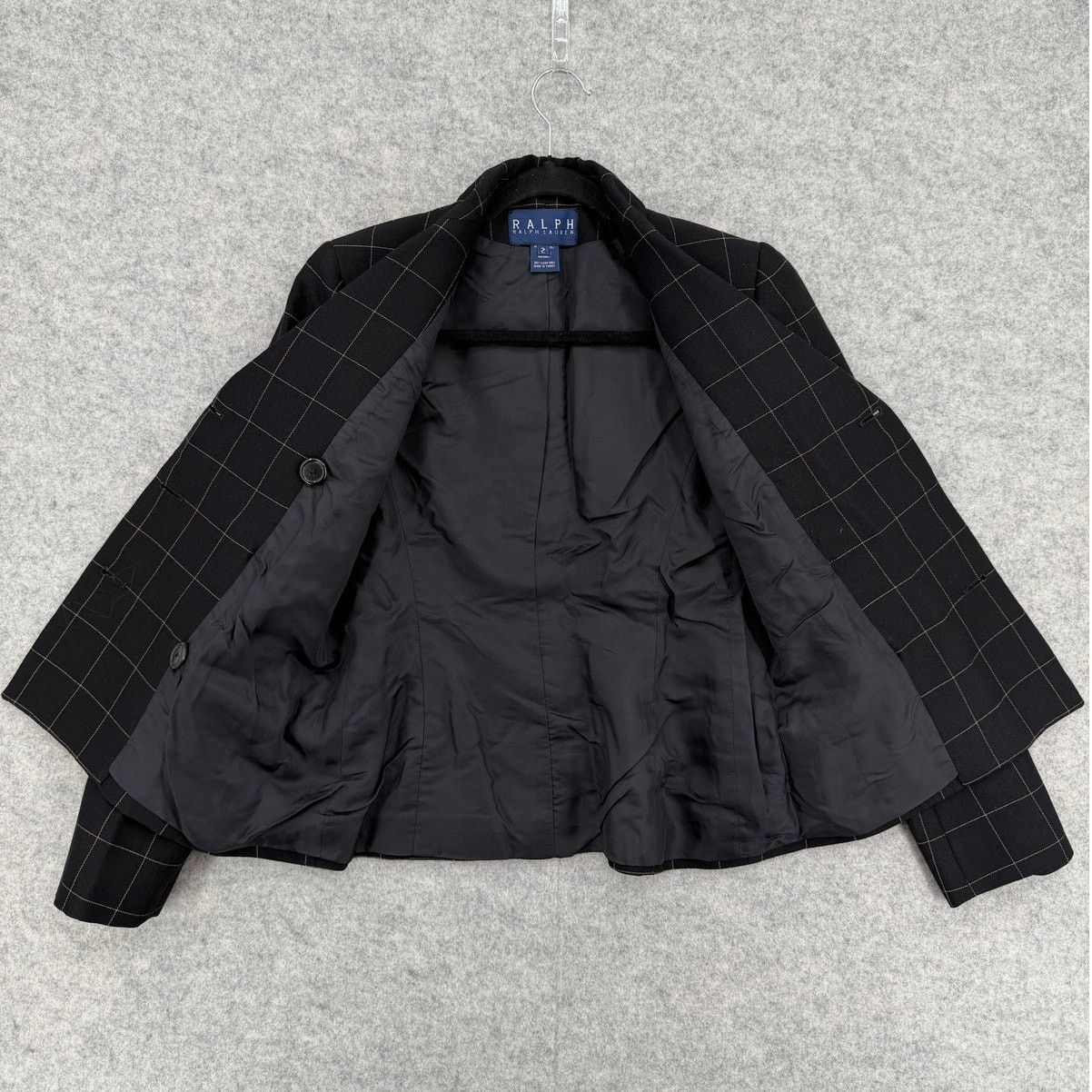 Ralph Lauren Y2K Ralph by Ralph Lauren Windowpane Double-Breasted Blazer Size XS / US 0-2 / IT 36-38 - 8 Thumbnail