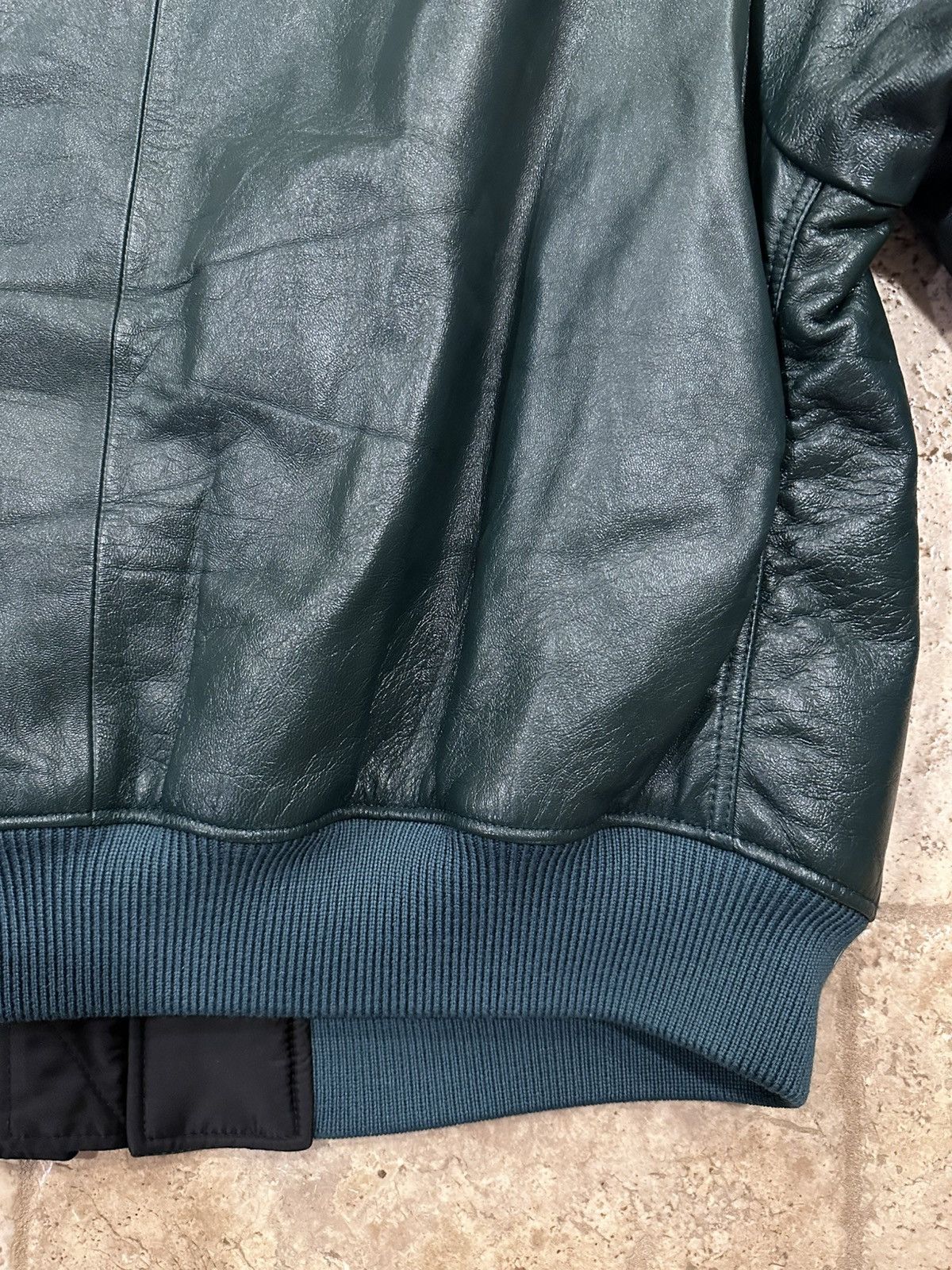 Prada Prada x Raf Simmons Nappa Bomber Leather Billiard Green FW21 Size US L / EU 52-54 / 3 - 13 Thumbnail