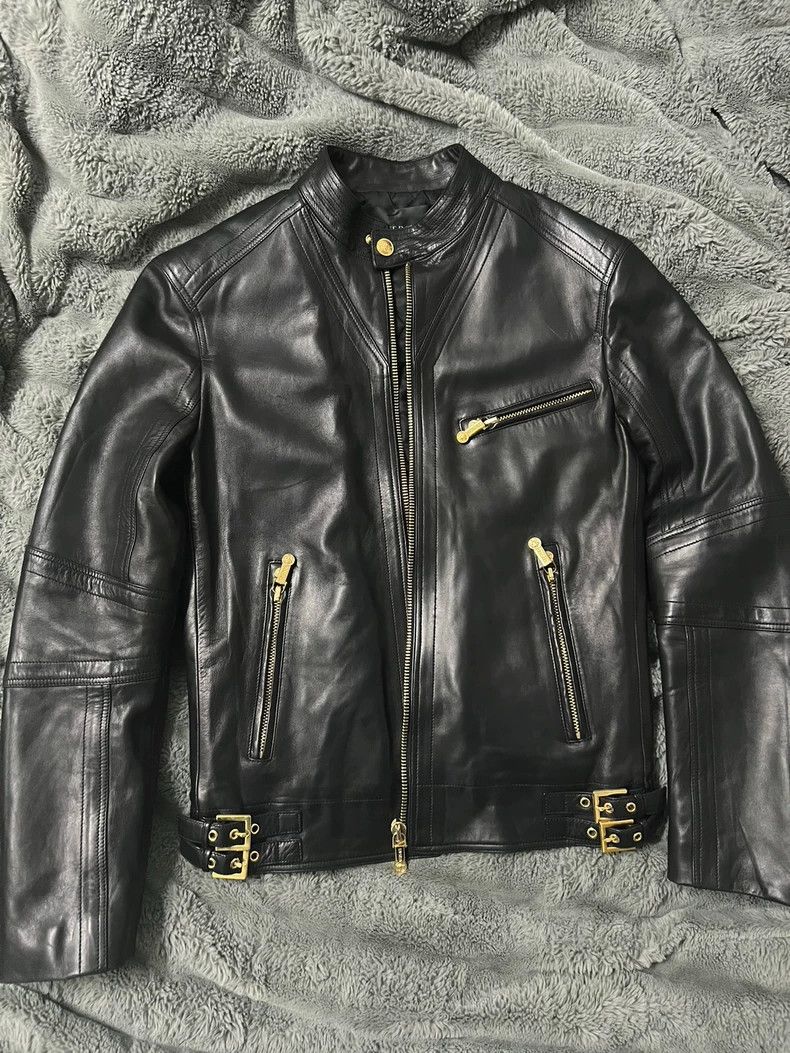 Versace Versace Padded locomotive leather jacket Size US S / EU 44-46 / 1 - 1 Thumbnail