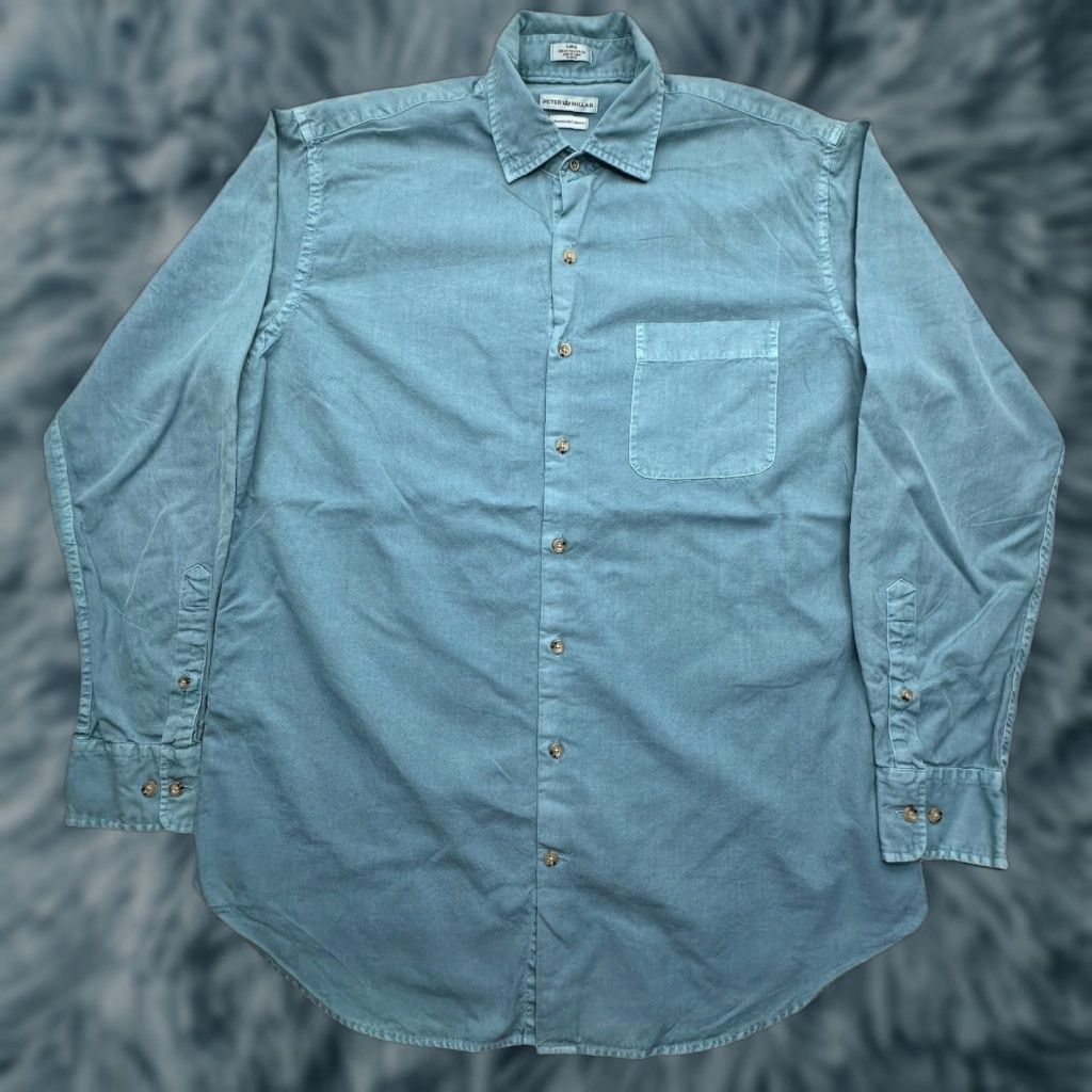 Peter Millar Peter Millar Mountainside Collection Long Sleeve Button Shirt Large Blue Shirt Men L Blue Button-Up Riverstone/Aqua? Size US L / EU 52-54 / 3 - 1 Thumbnail