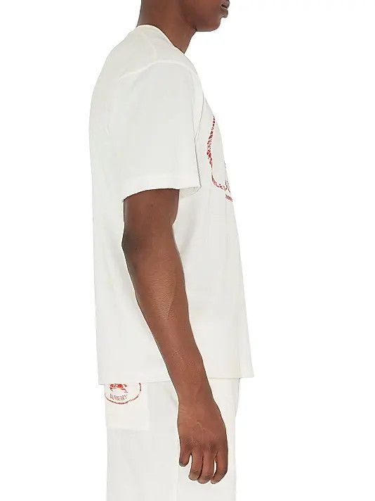 Burberry os11x1225 Logo Graphic Cotton-Blend T-Shirt in Chalk Size US S / EU 44-46 / 1 - 4 Thumbnail