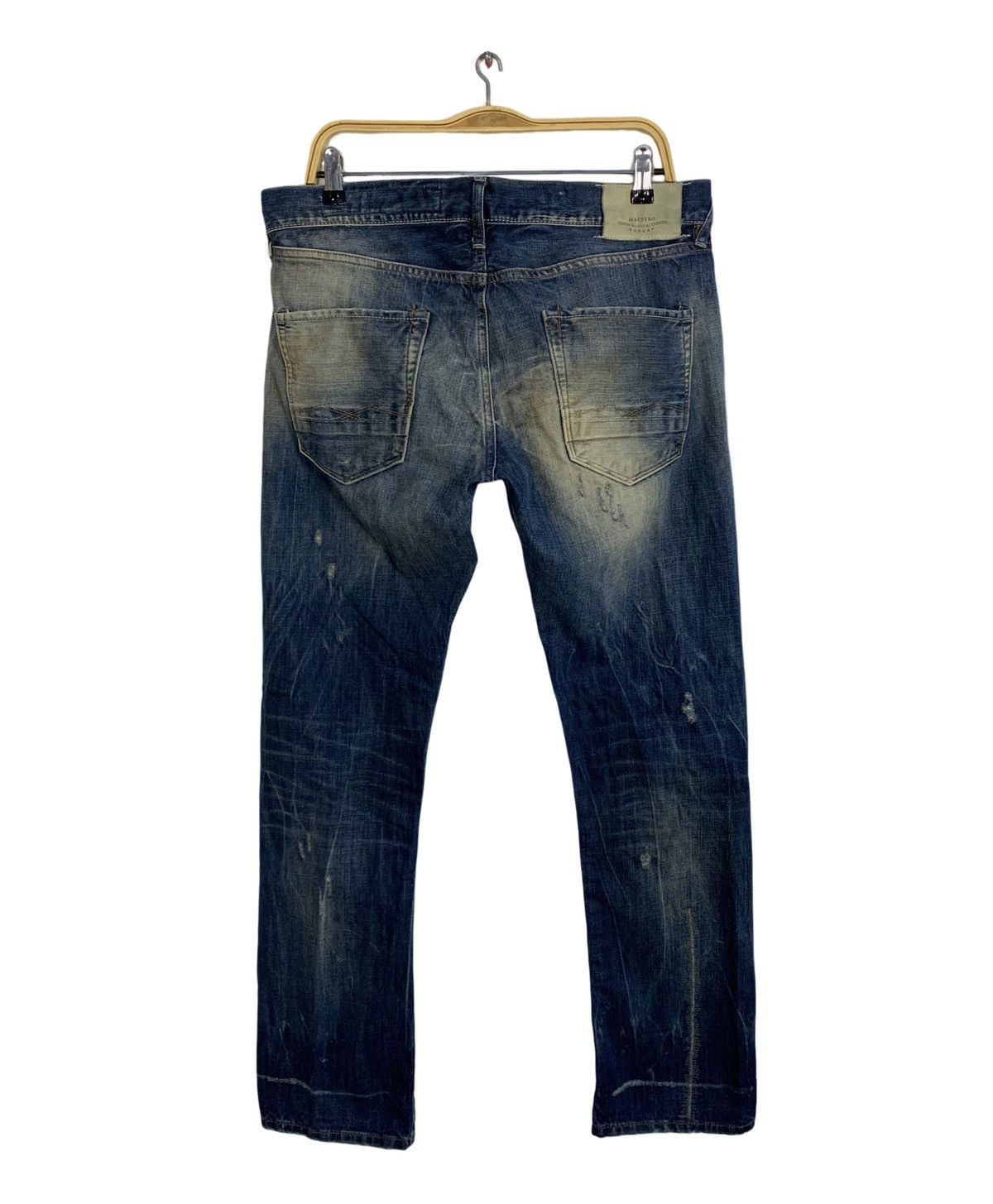 Replay Replay Maestro Indigo Beauty Faded Straight Cut Buttonfly Size US 34 / EU 50 - 2 Thumbnail