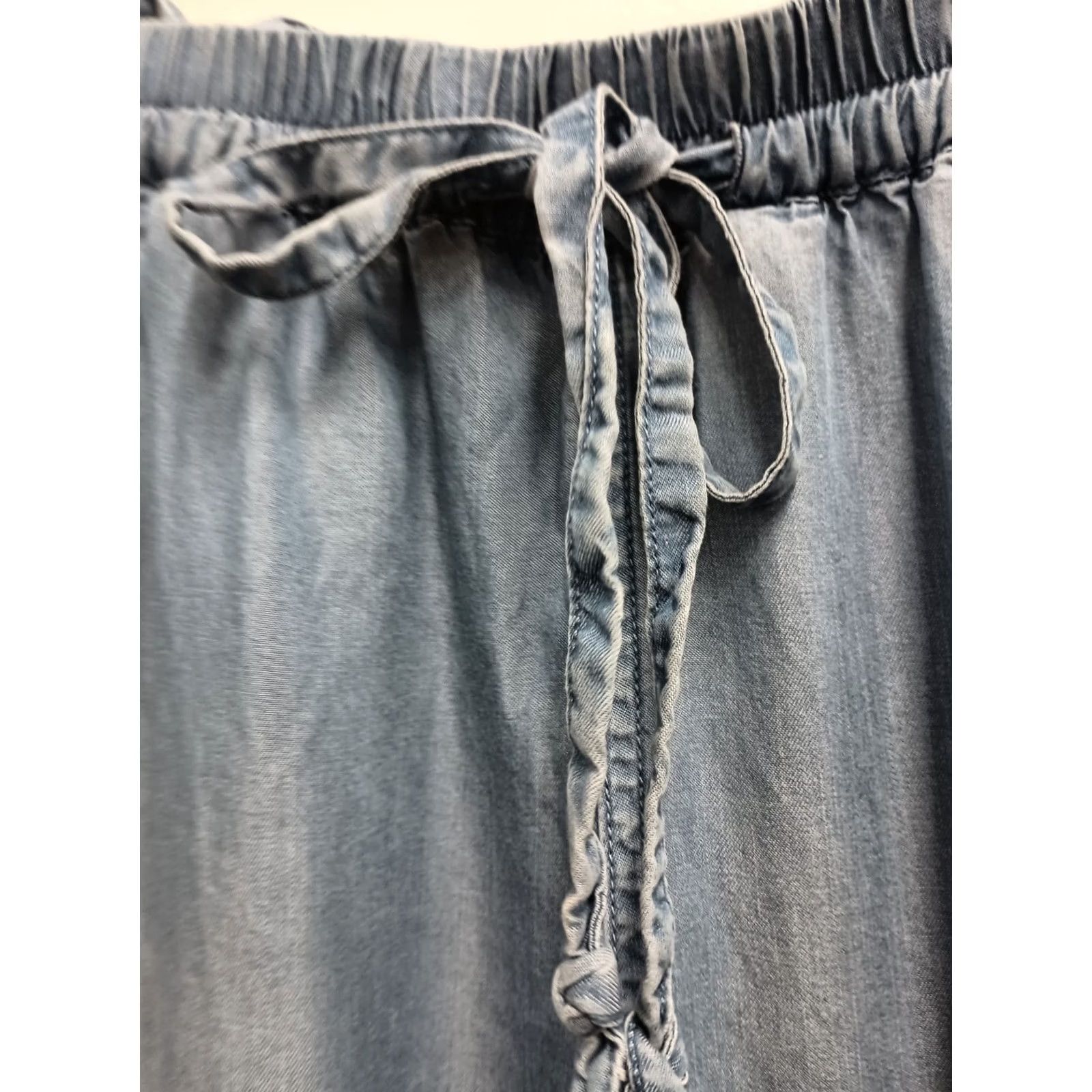 Michael Kors Michael Michael Kors Pants Womens Small Blue Chambray Wide Leg Resort BOHO Size 28" / US 6 / IT 42 - 4 Thumbnail