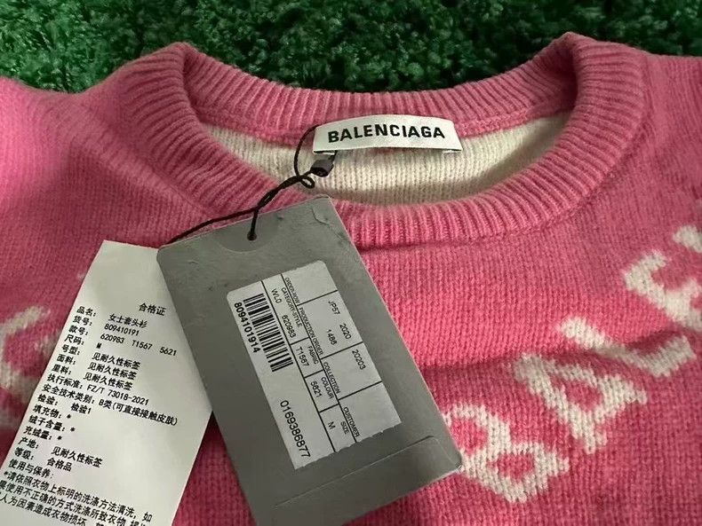 Balenciaga Balenciaga Pink Bullet Screen Sweater Size US M / EU 48-50 / 2 - 2 Thumbnail