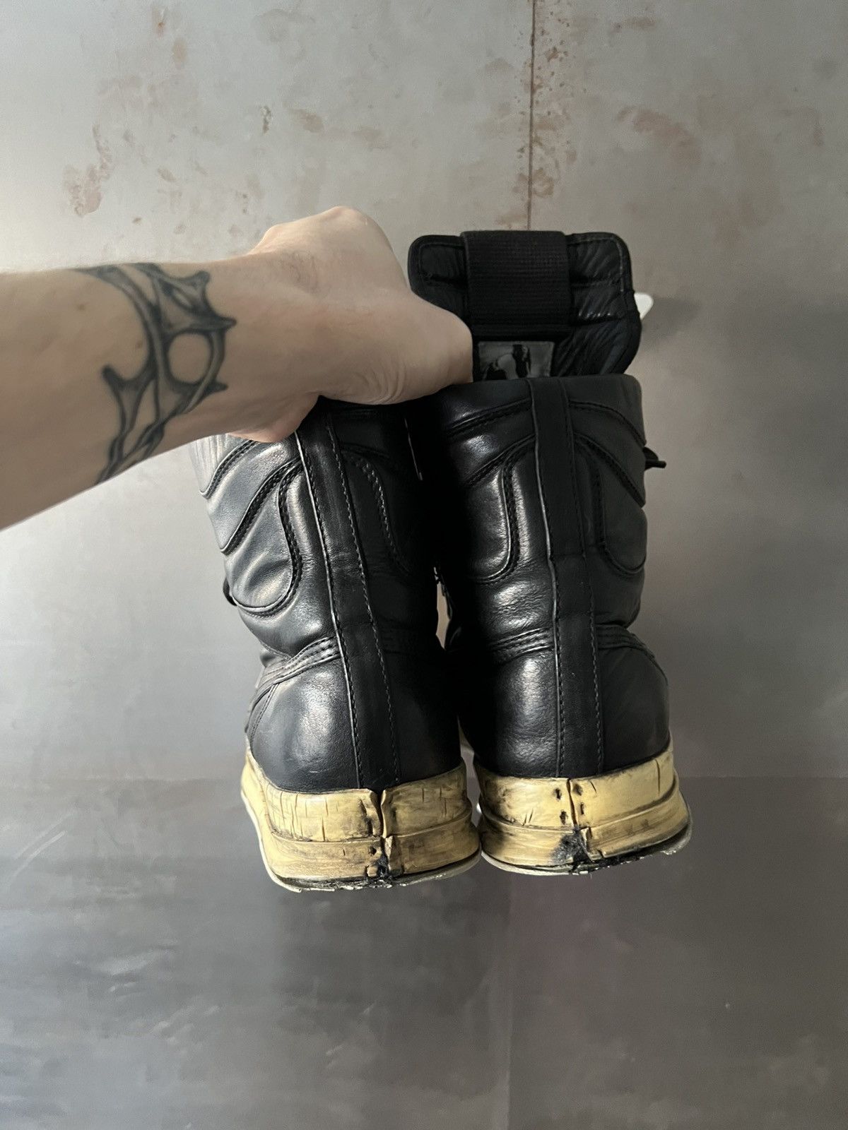 Rick Owens Rick Owens Black Leather Dunks EU45 Size US 12 / EU 45 - 4 Thumbnail