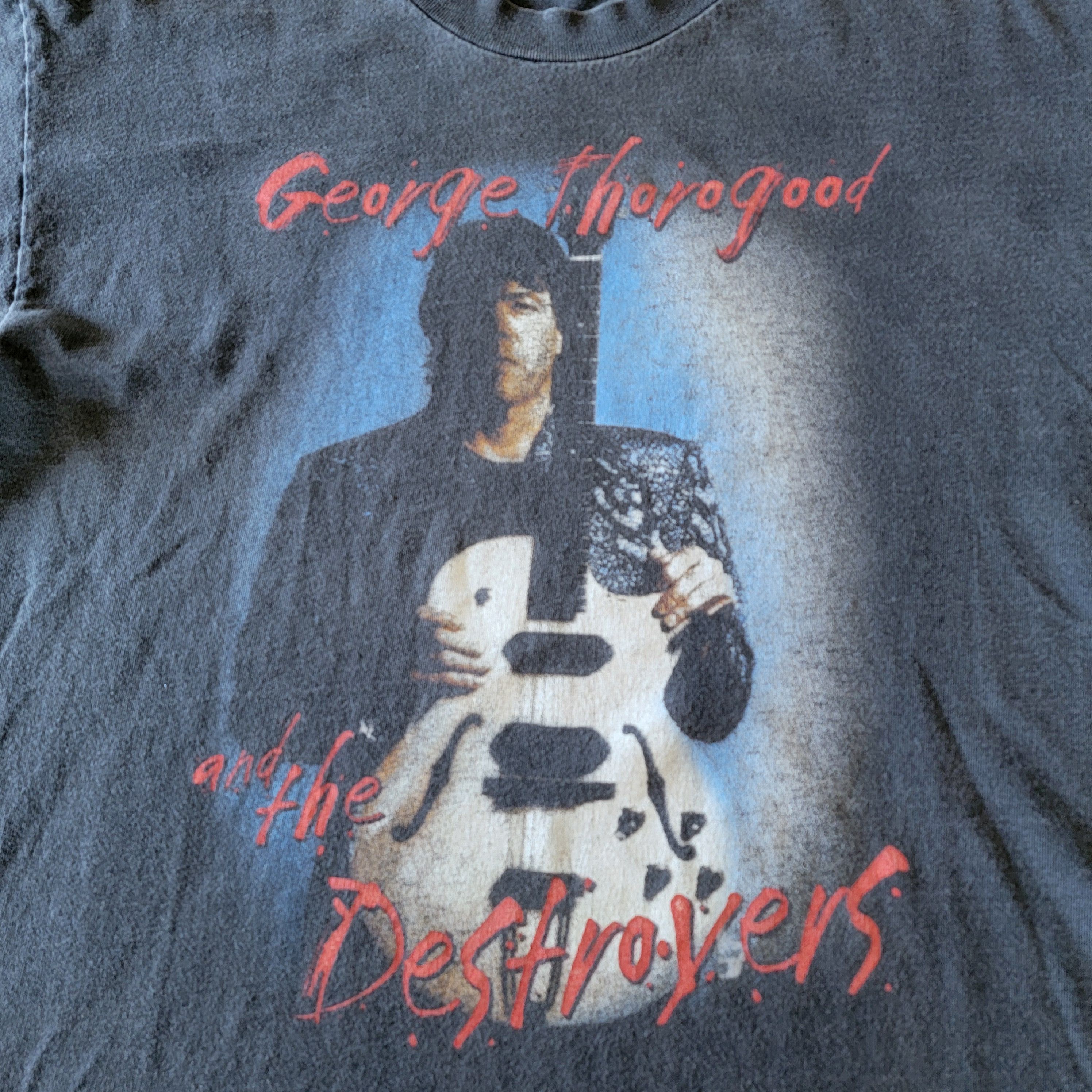 Band Tees × Hanes × Vintage 90's George Thorogood and The Destroyers Tour Tee Size US L / EU 52-54 / 3 - 2 Thumbnail
