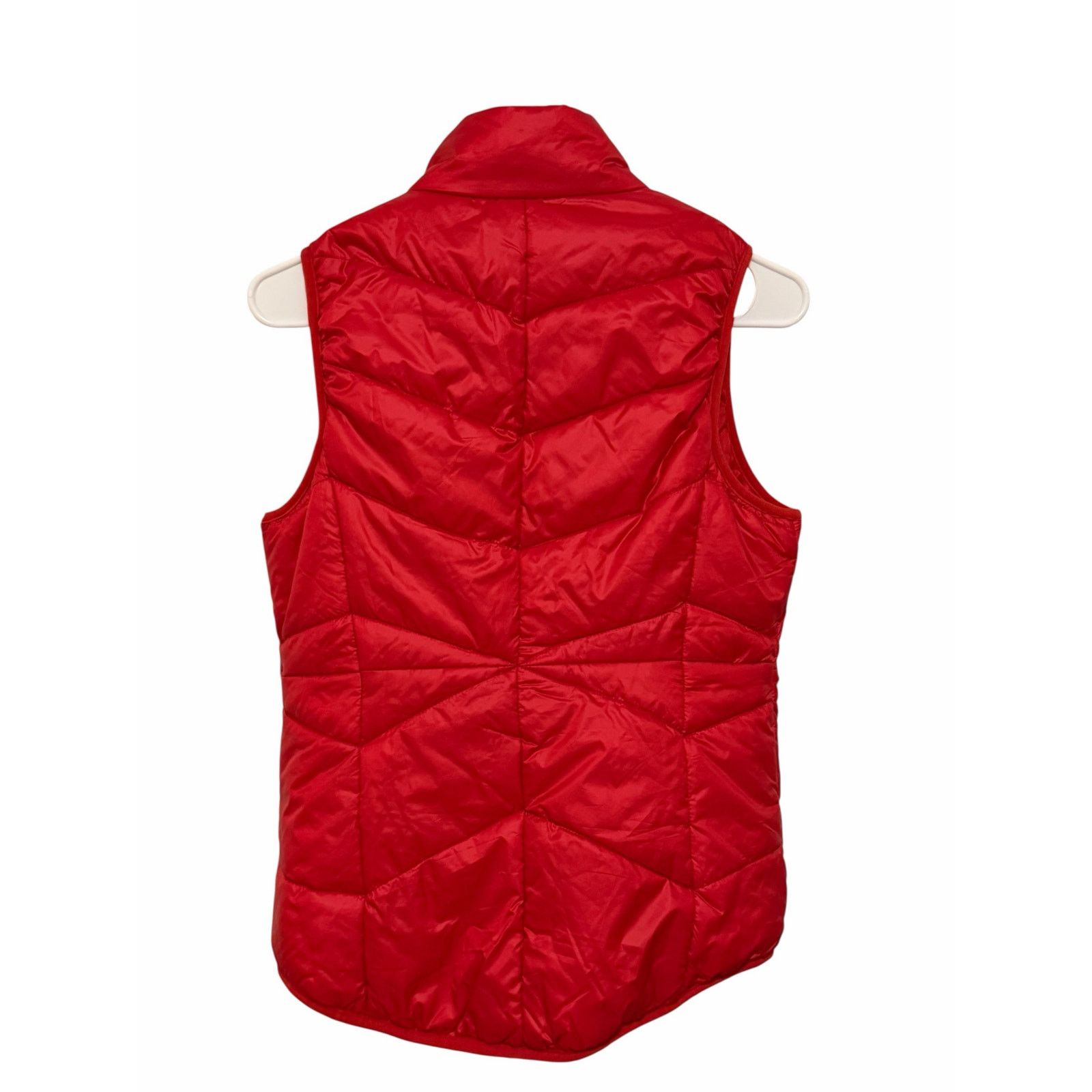 Other Flirtitude Active Red Solid Sleeveless Zip Up Pocketed Vest Size M / US 6-8 / IT 42-44 - 6 Thumbnail