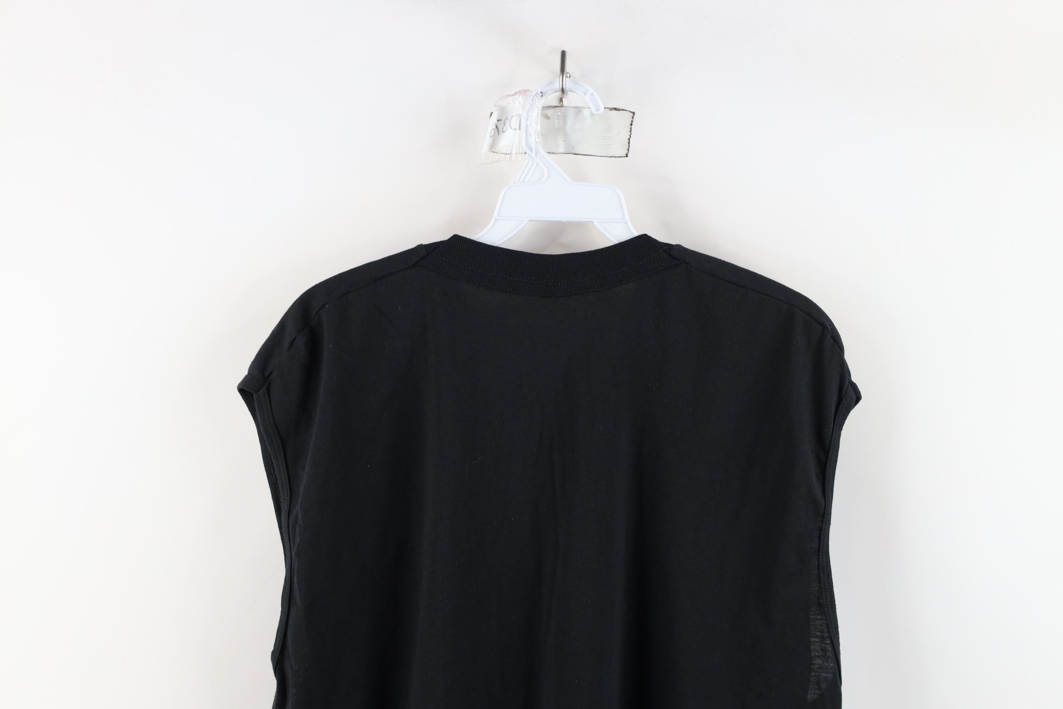 Vintage Vintage 90s Streetwear Blank Sleeveless Muscle T-Shirt Black Size US XL / EU 56 / 4 - 9 Thumbnail