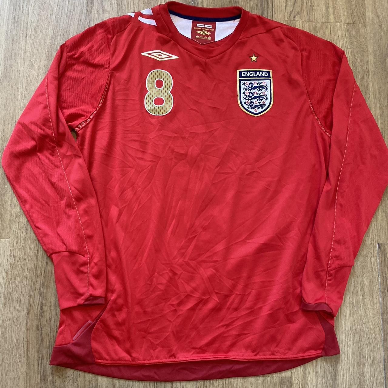 Umbro 2006-08 *8 Lampard England Umbro Longsleeve Football Shirt Size US L / EU 52-54 / 3 - 2 Thumbnail