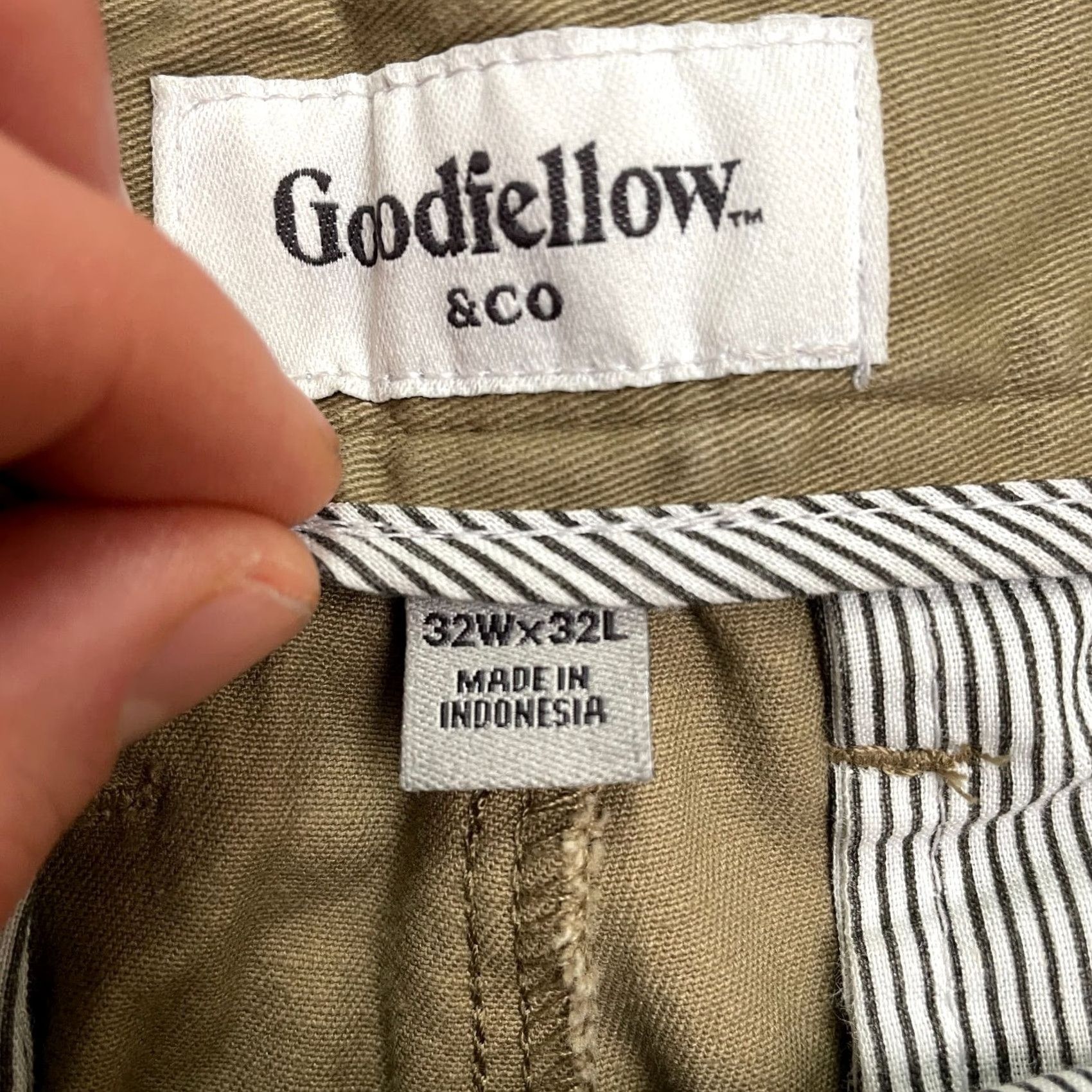 Vintage Goodfellow & Co The Every Wear Chino Pants Mens 32x32 Brown Straight Leg Stretch Size US 32 / EU 48 - 5 Thumbnail