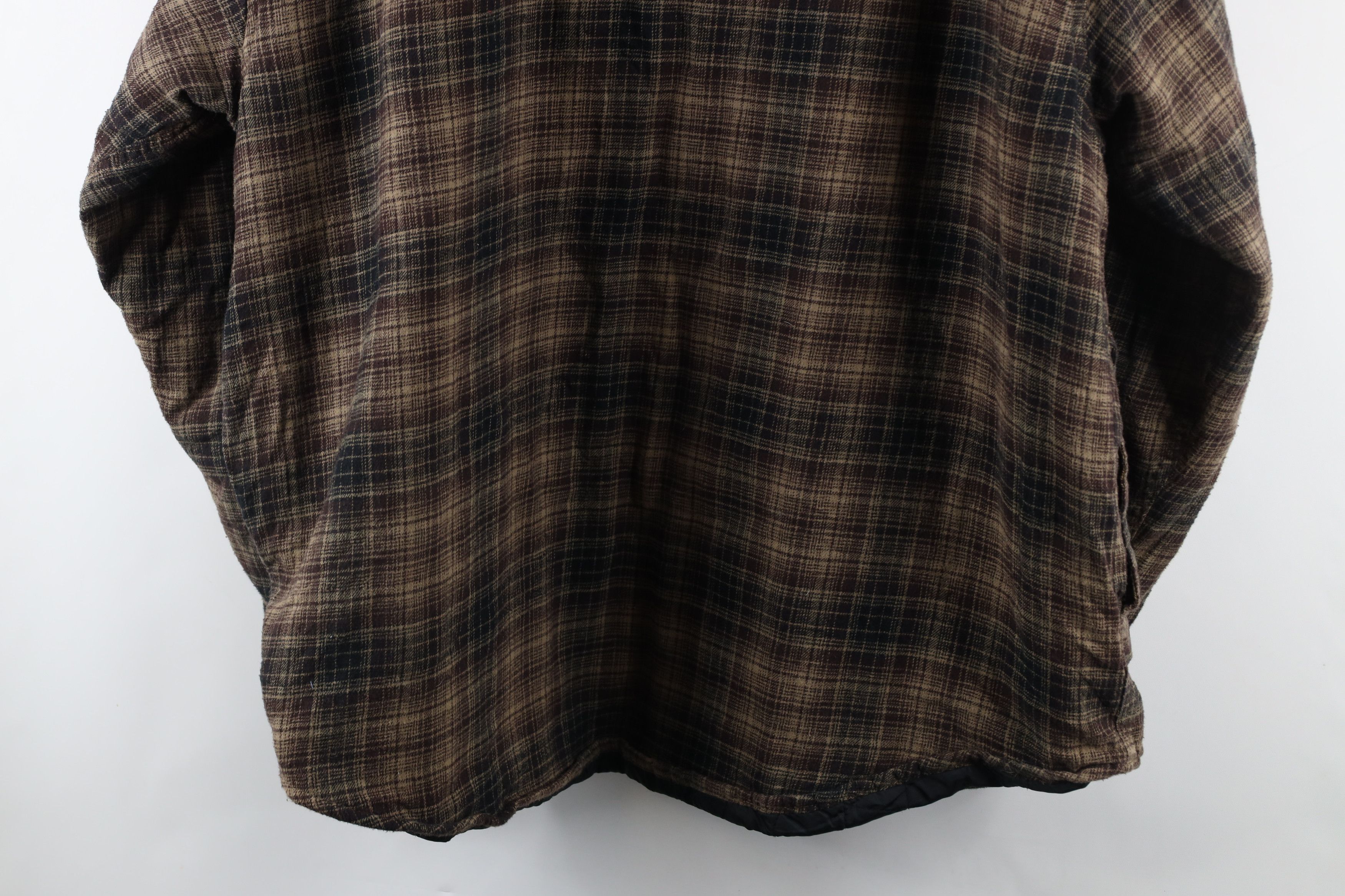 Vintage Vintage 90s Streetwear Button Shirt Jacket Brown Plaid Size US XL / EU 56 / 4 - 10 Thumbnail