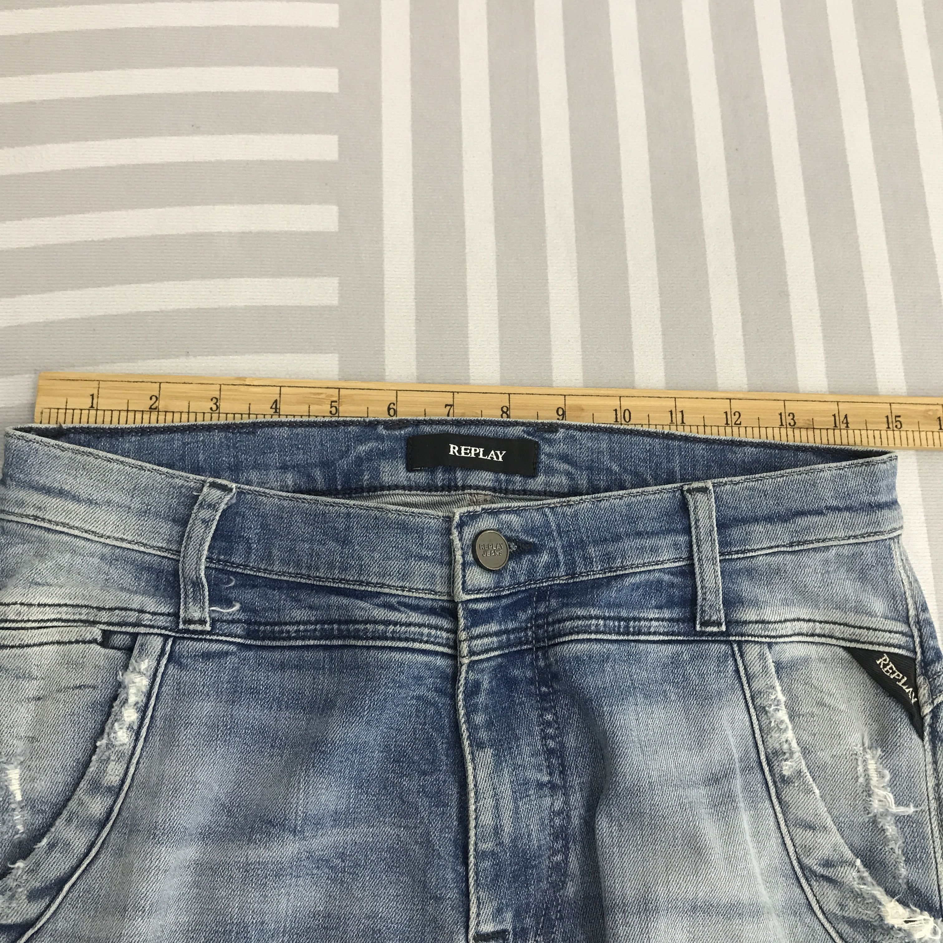 Replay × Vintage Replay Skinny Ripped Distressed Denim pants Size US 27 - 8 Thumbnail