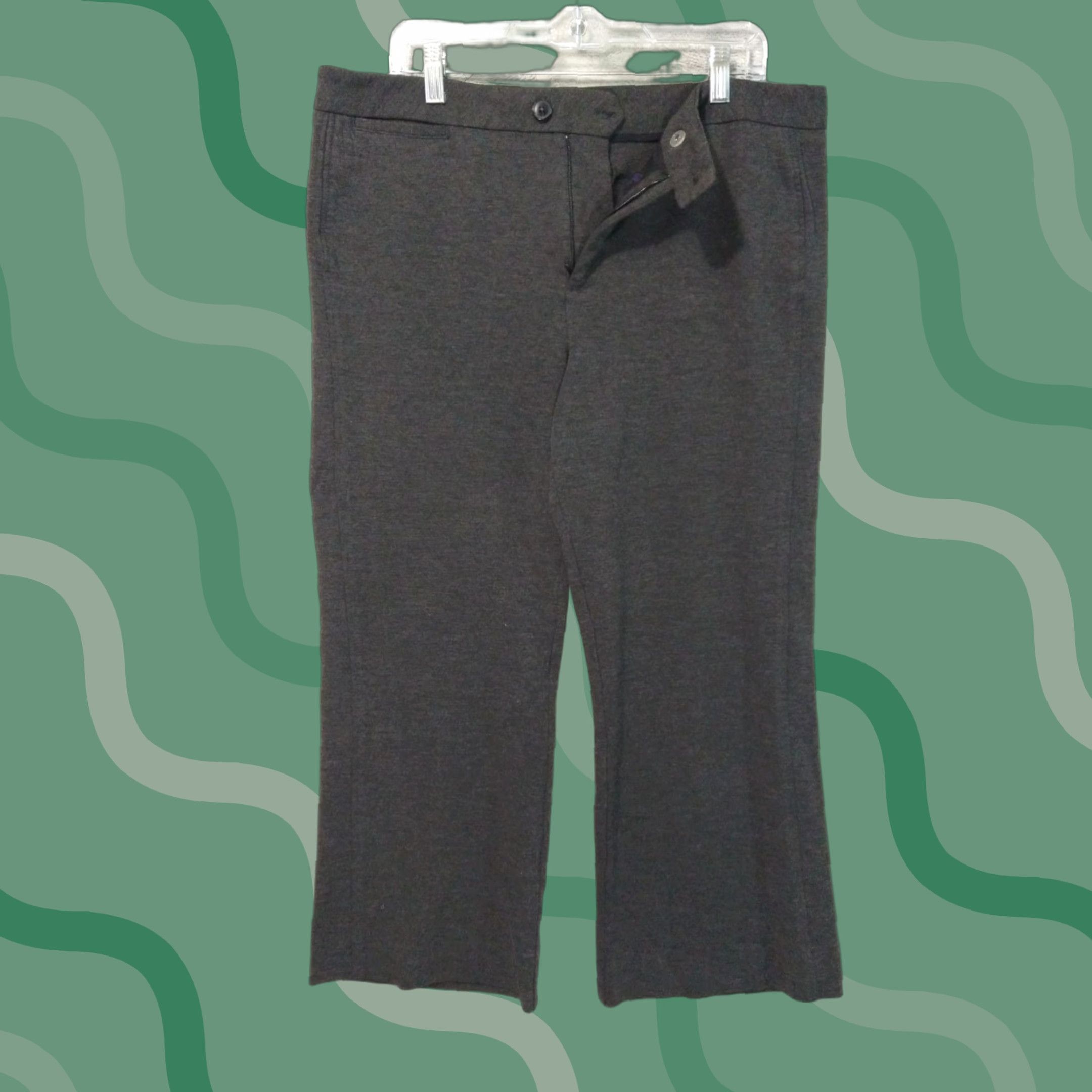 NYDJ NYDJ Pants Women 16 Gray Wide-Leg High Rise Stretch Dress Pants Size 38" / US 16 / IT 52 - 1 Thumbnail