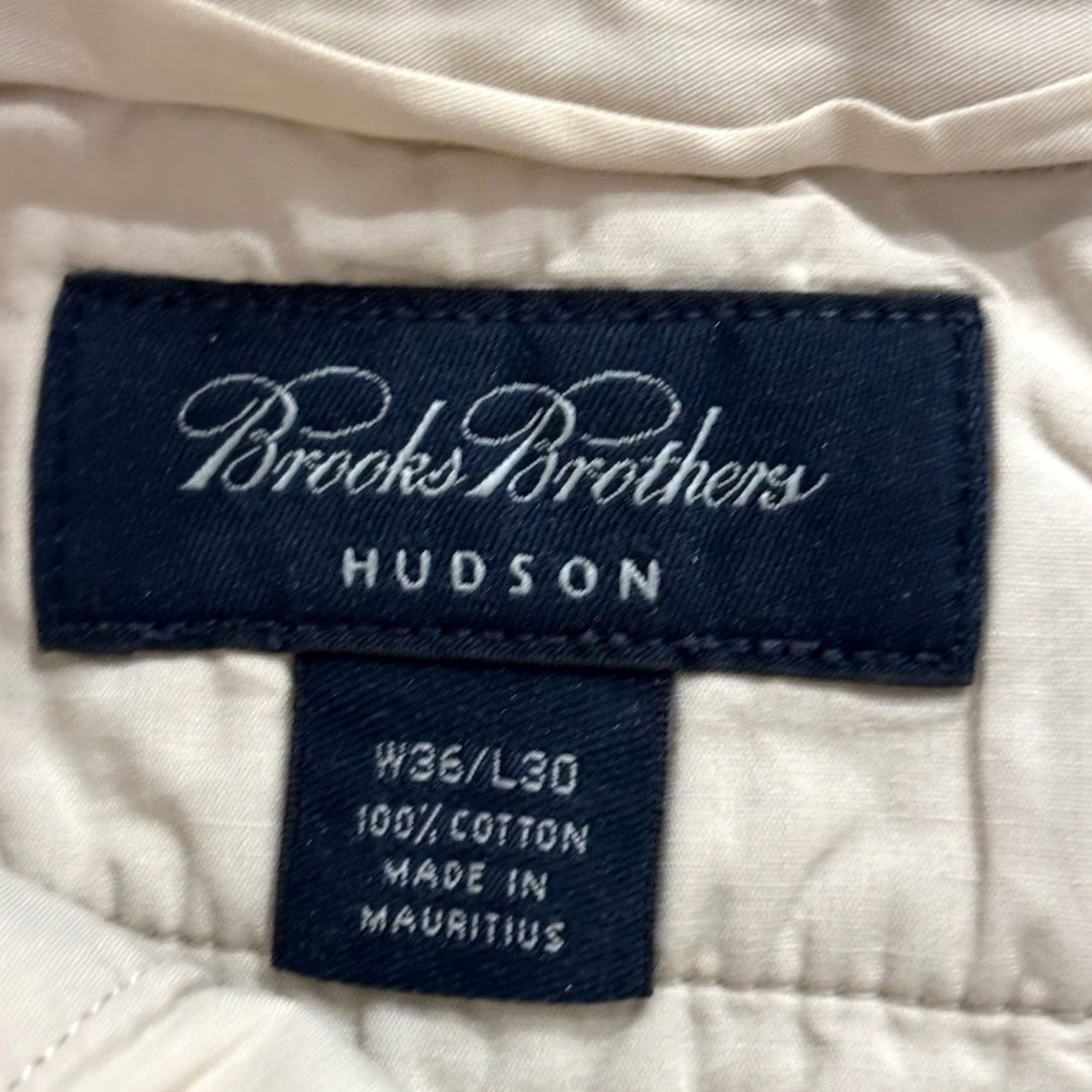 Brooks Brothers Brooks Brothers Hudson Chino Pants Mens 36x30 Khaki Tan 100% Cotton Size US 36 / EU 52 - 4 Thumbnail