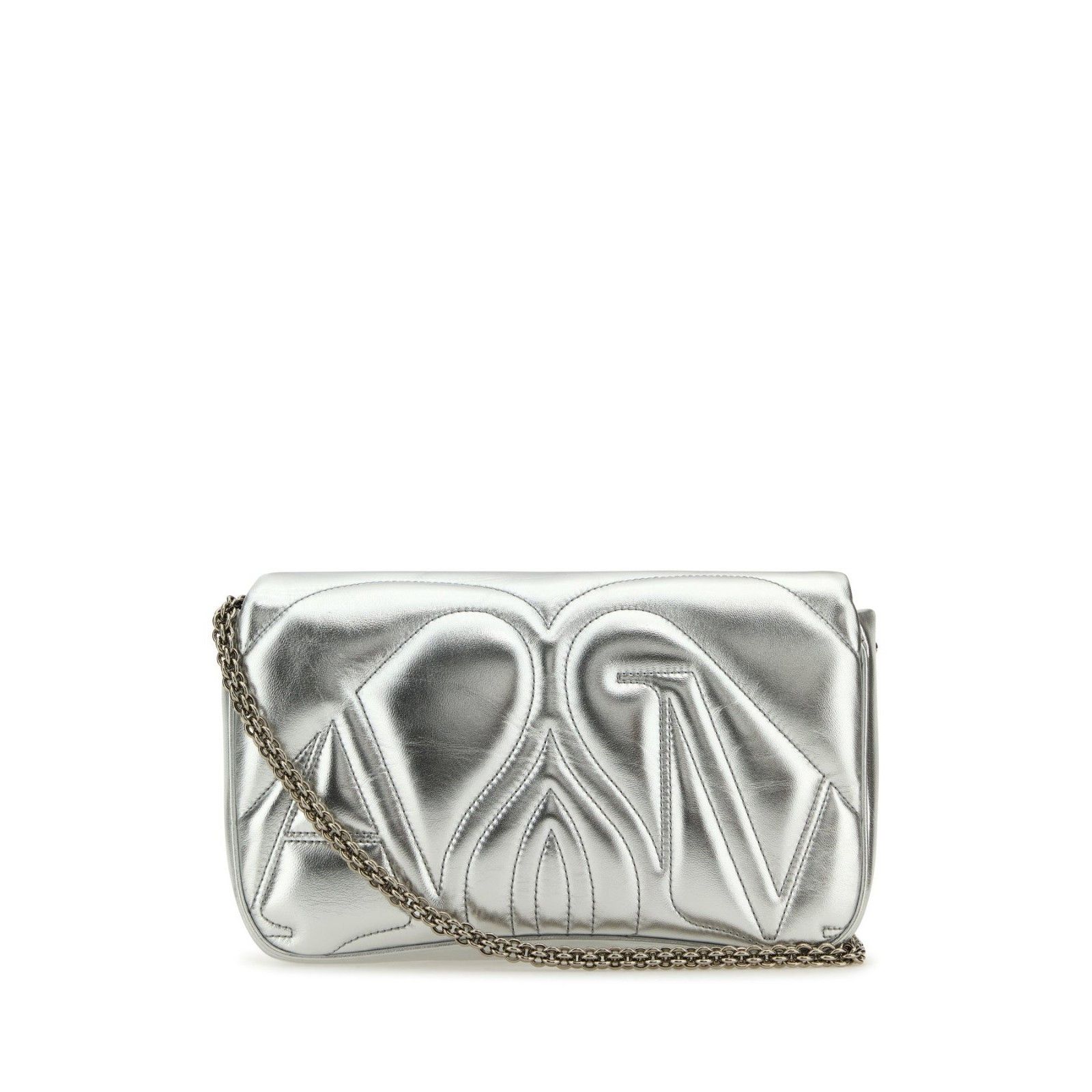 Alexander McQueen ALEXANDER MCQUEEN Seal Small Gray/Silver Shoulder Bag New & Size ONE SIZE - 3 Thumbnail