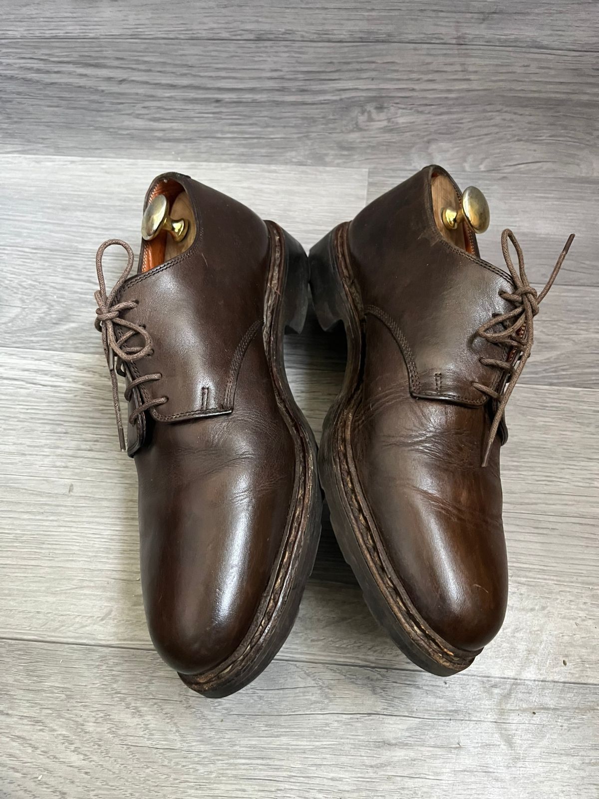 Paraboot Paraboot Arles Derby Brown Leather Shoes Sz 9.5 UK Size US 10.5 / EU 43-44 - 7 Thumbnail