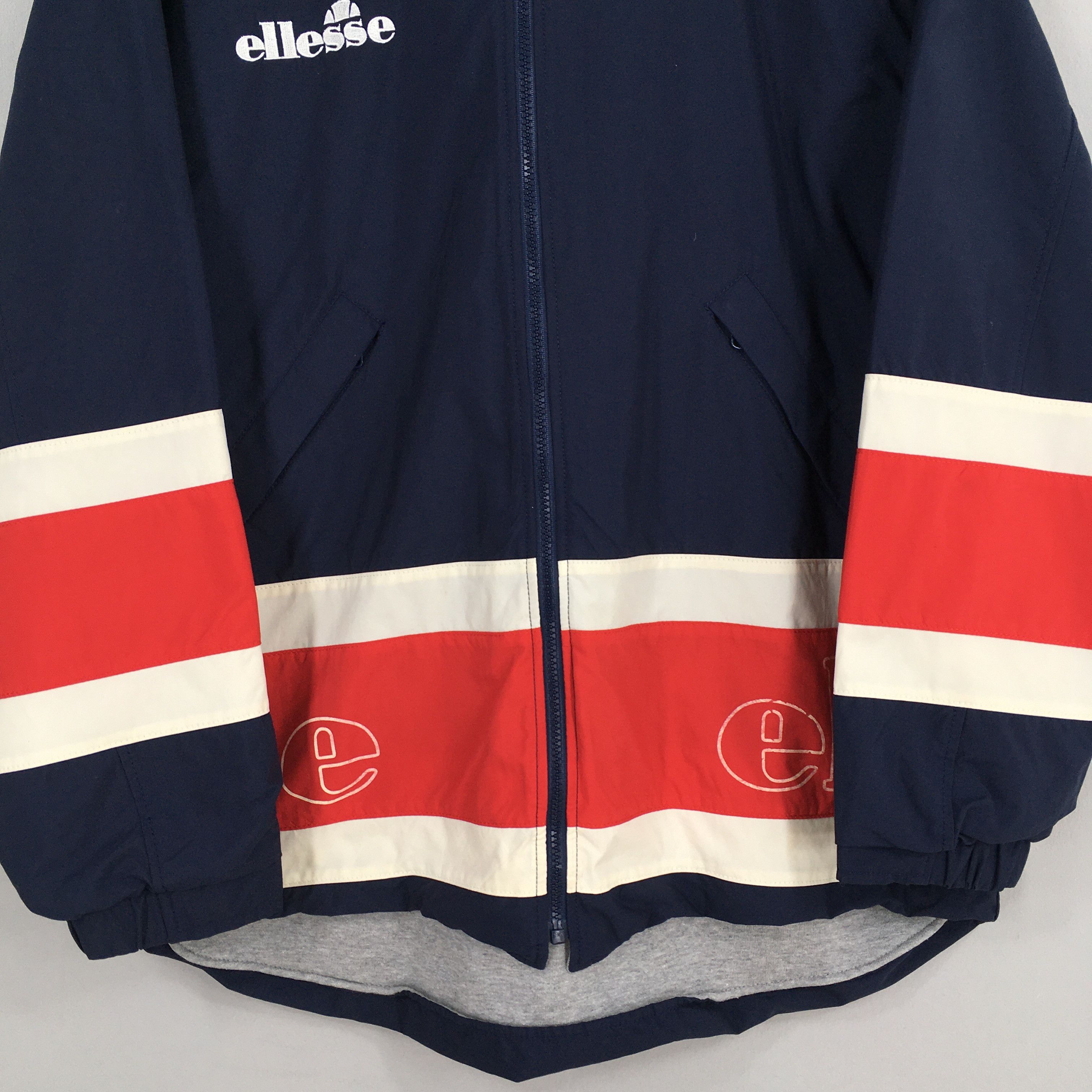 Ellesse Vintage Ellesse Blue Hoodie Bomber Zip Up Jacket Large Size US L / EU 52-54 / 3 - 3 Thumbnail