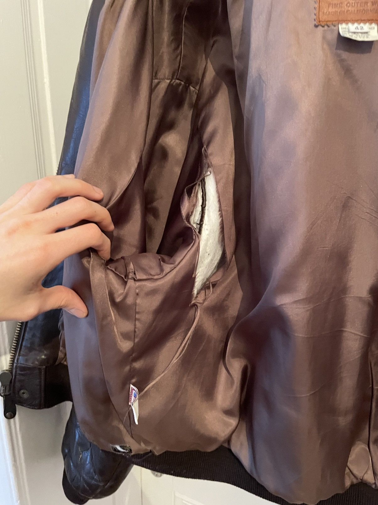 Golden Bear Vintage Golden Bear A2 Leather Military Flight Bomber Jacket Size US M / EU 48-50 / 2 - 8 Thumbnail