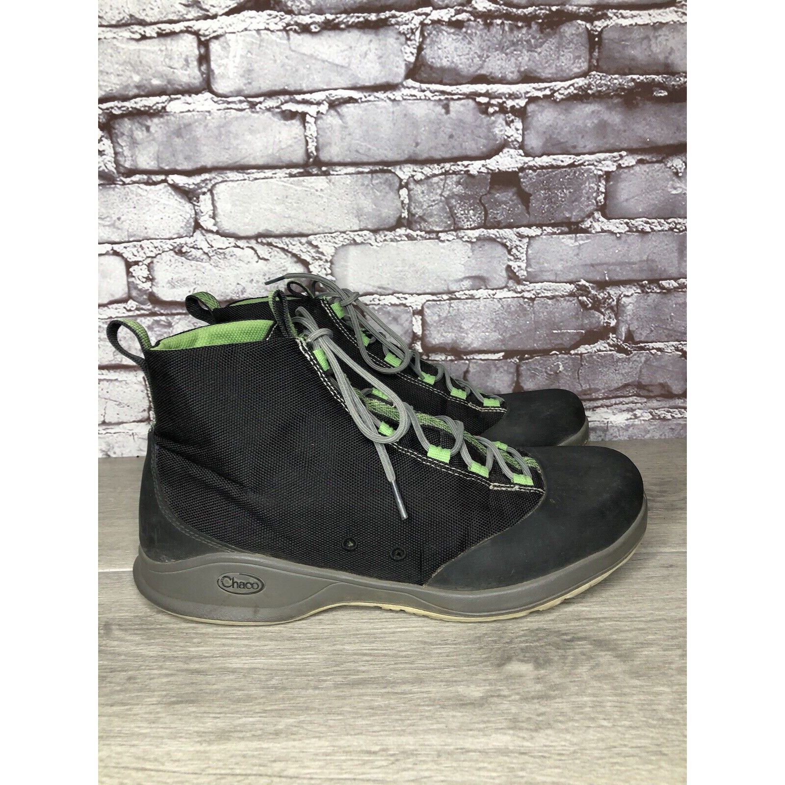 Chaco Chaco Tedinho Bulloo Black Canvas Green Lace Up Hiking Boots Size US 11 / EU 44 - 18 Thumbnail