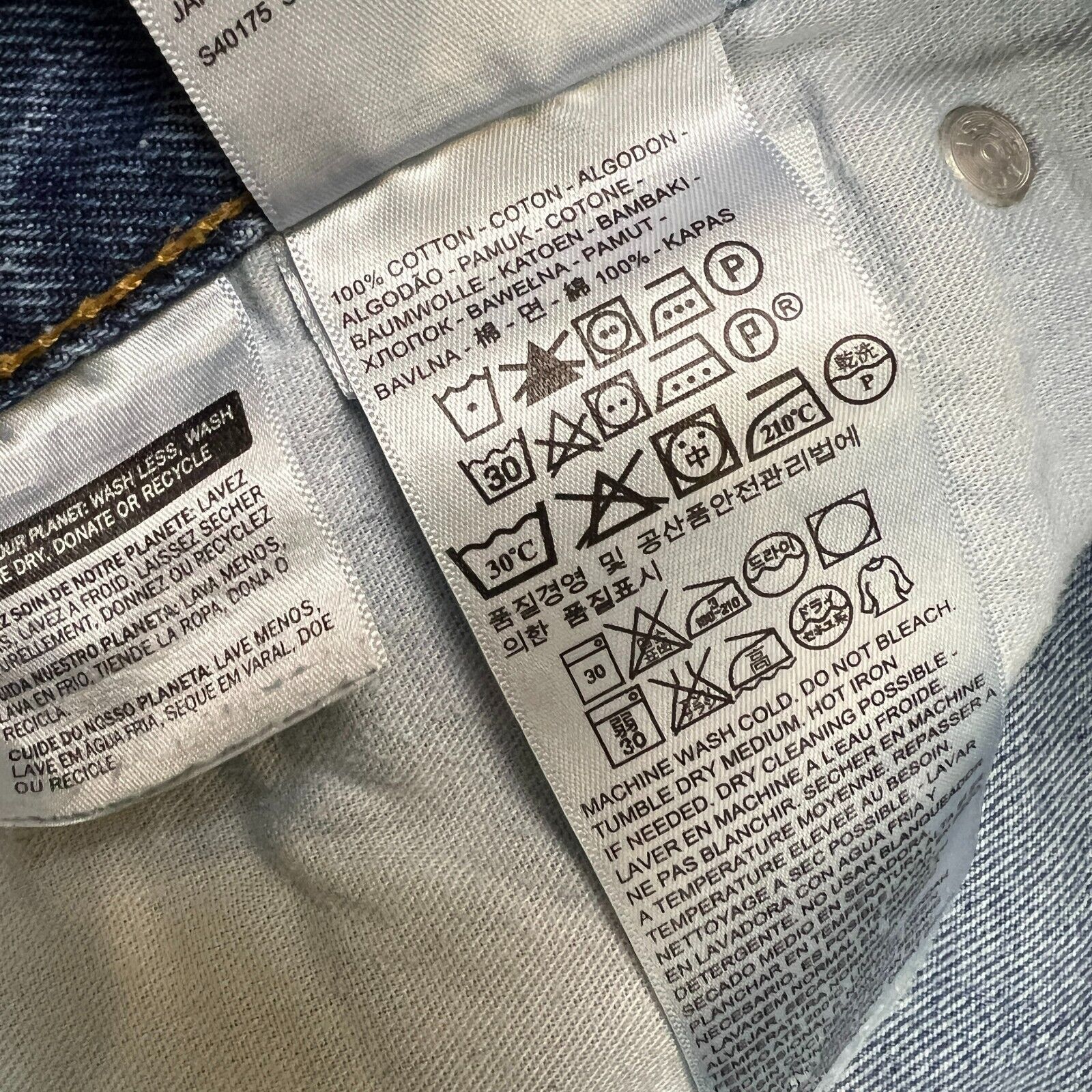Levi's × Vintage Levi's 505 Jeans 36x32 Original Straight Leg Denim Pants Size US 36 / EU 52 - 10 Thumbnail
